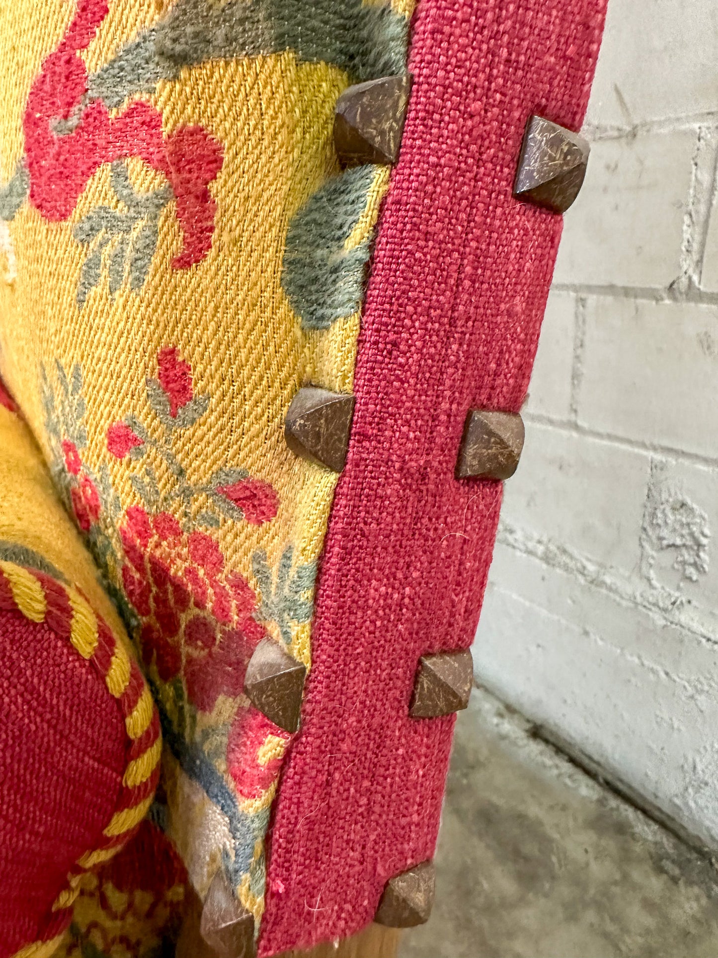 Exquisitely Detailed French 19th Century Louis XIV Armchair with Ottoman