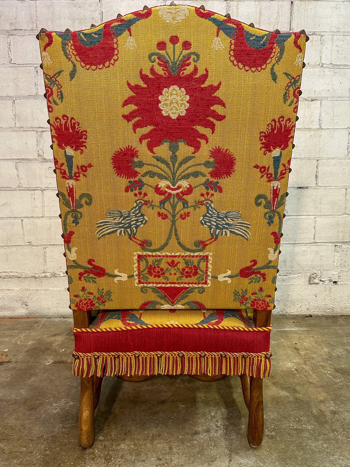 Exquisitely Detailed French 19th Century Louis XIV Armchair with Ottoman