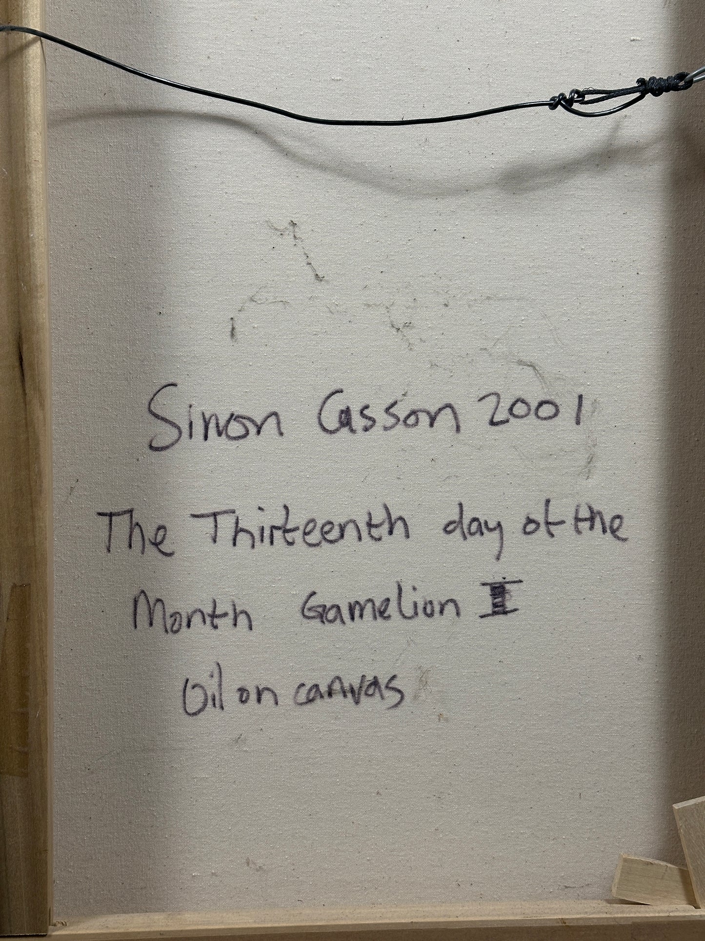 Simon Casson 'Gamelion I' 2001 Oil on Canvas, British Contemporary Art