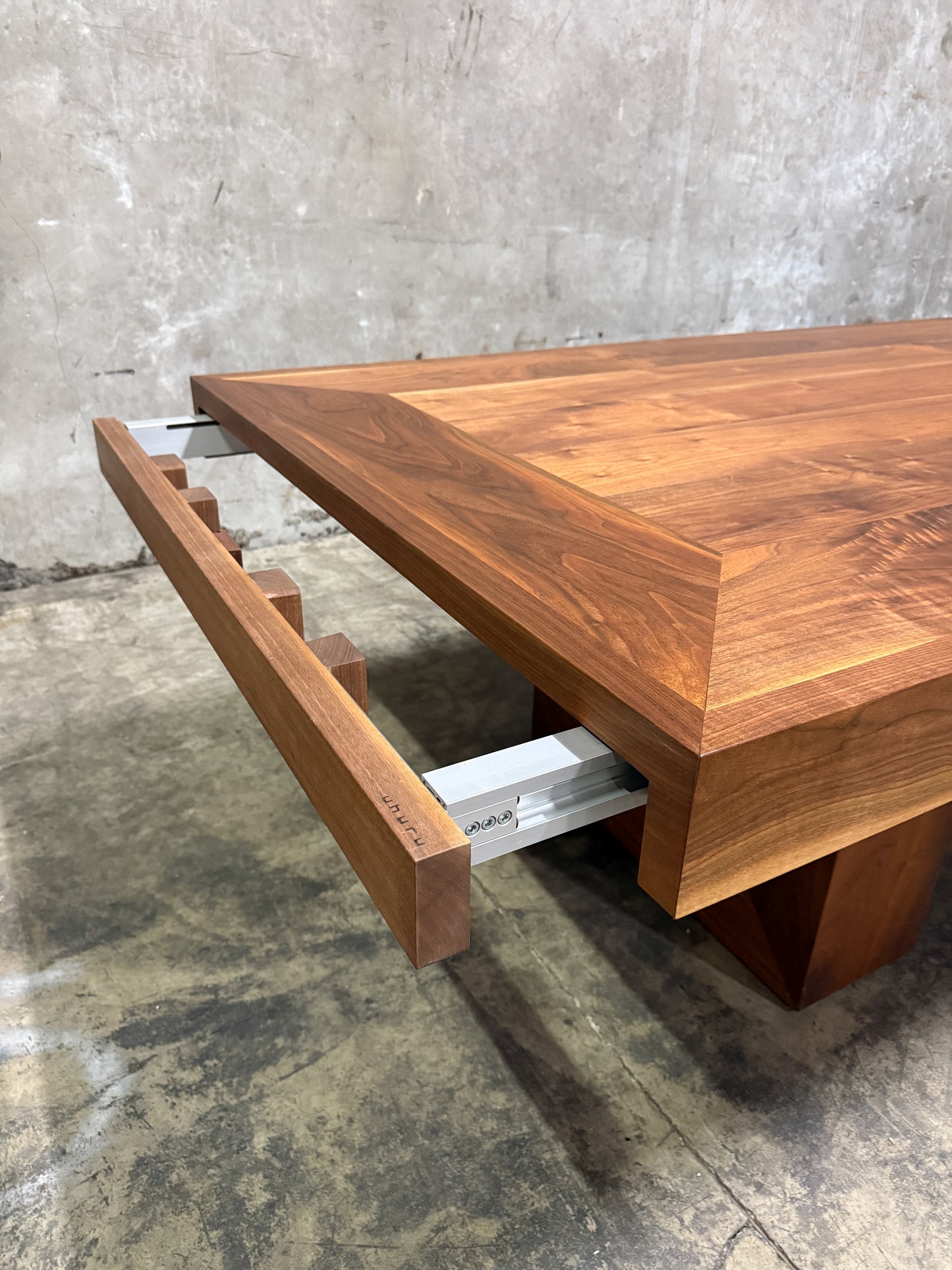 Uhuru Design Custom Walnut Extension Dining Table — Commissioned for George Clooney, 2010, Brooklyn NY