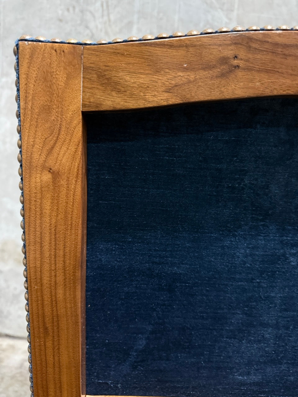 Set of 24 Michael S. Smith Dining Side Chairs in Velvet with Nailhead Trim — Commissioned for George Clooney, 2010