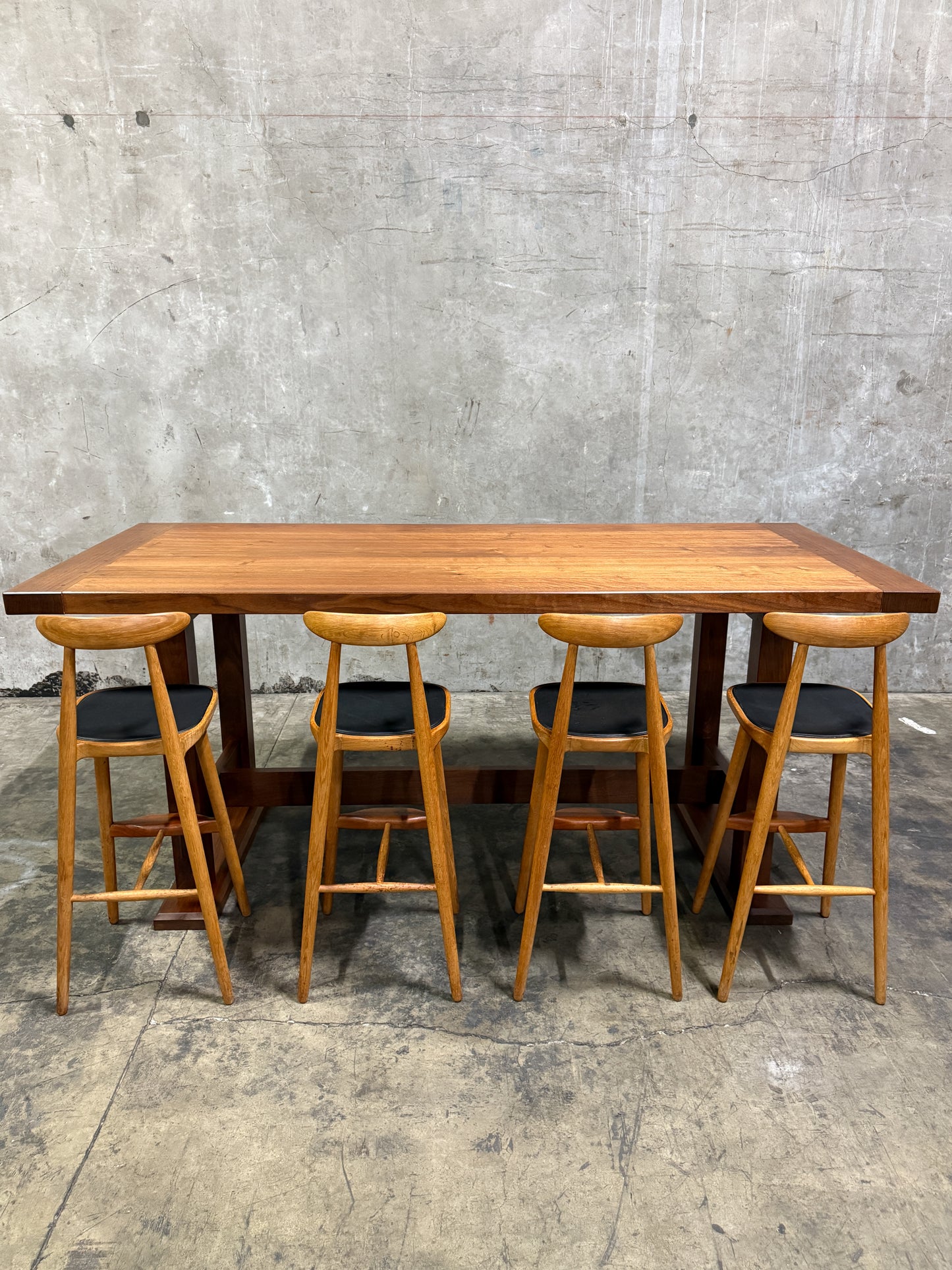 Uhuru Design High-Top Table in Walnut — Commissioned for George Clooney, 2010, Brooklyn NY