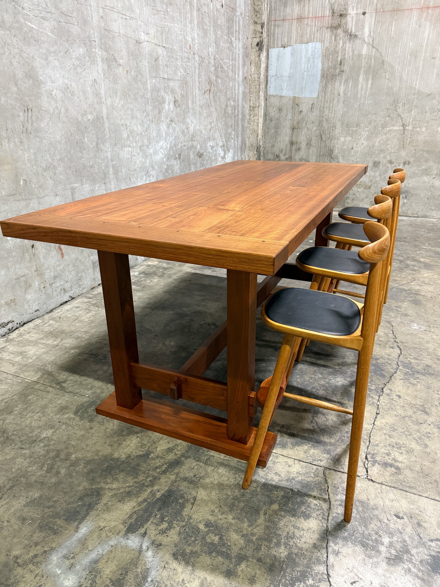 Uhuru Design High-Top Table in Walnut — Commissioned for George Clooney, 2010, Brooklyn NY