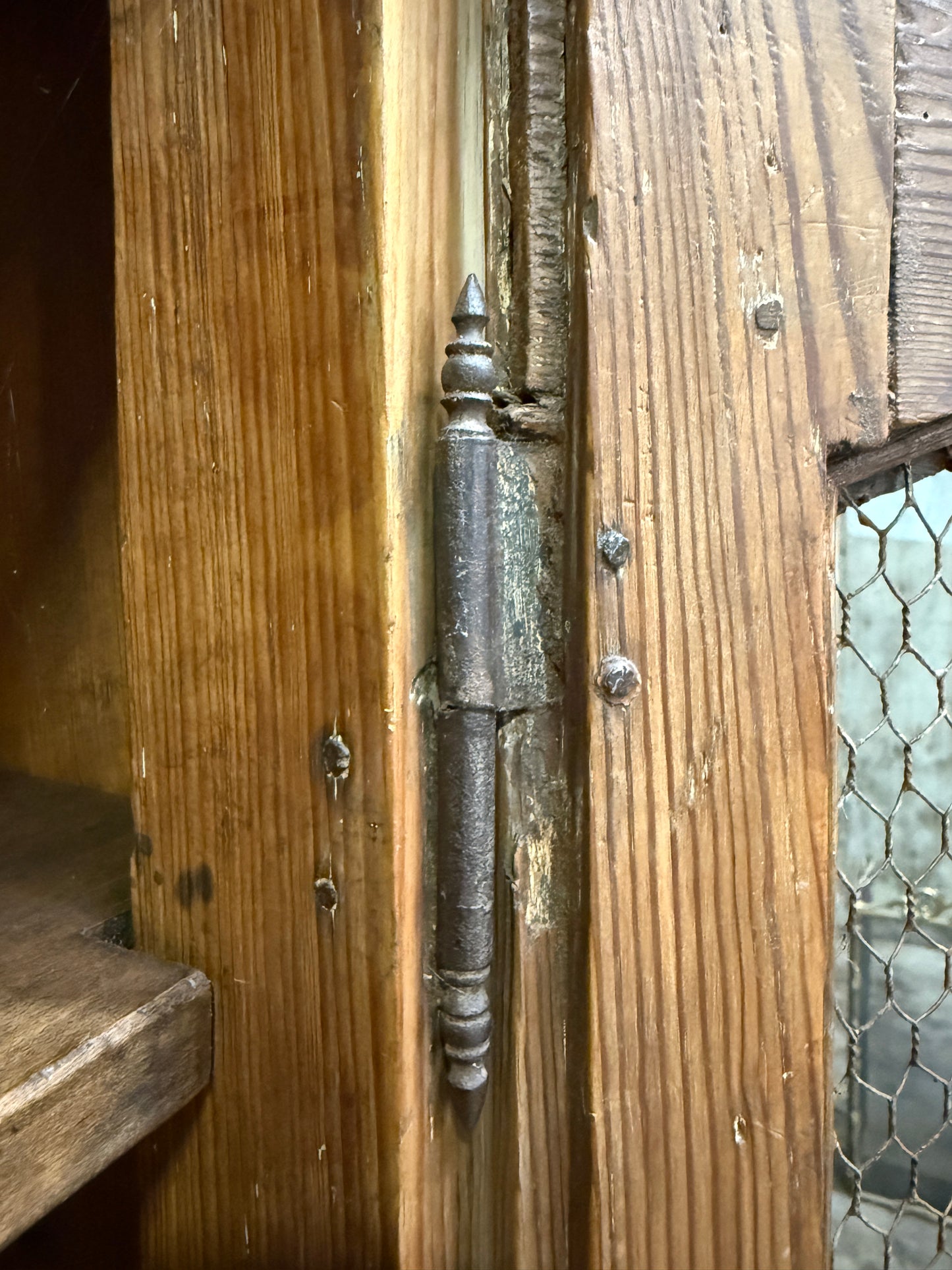 Antique 19th Century French Carved Pine Buffet Deux-Corps with Floral and Bird Motifs