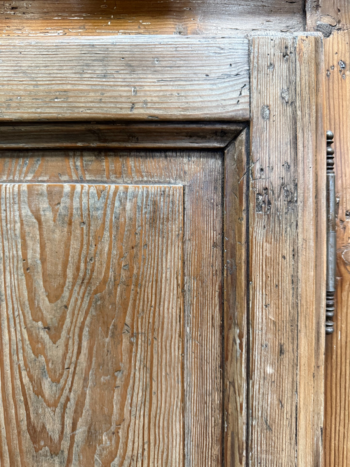 Antique 19th Century French Carved Pine Buffet Deux-Corps with Floral and Bird Motifs