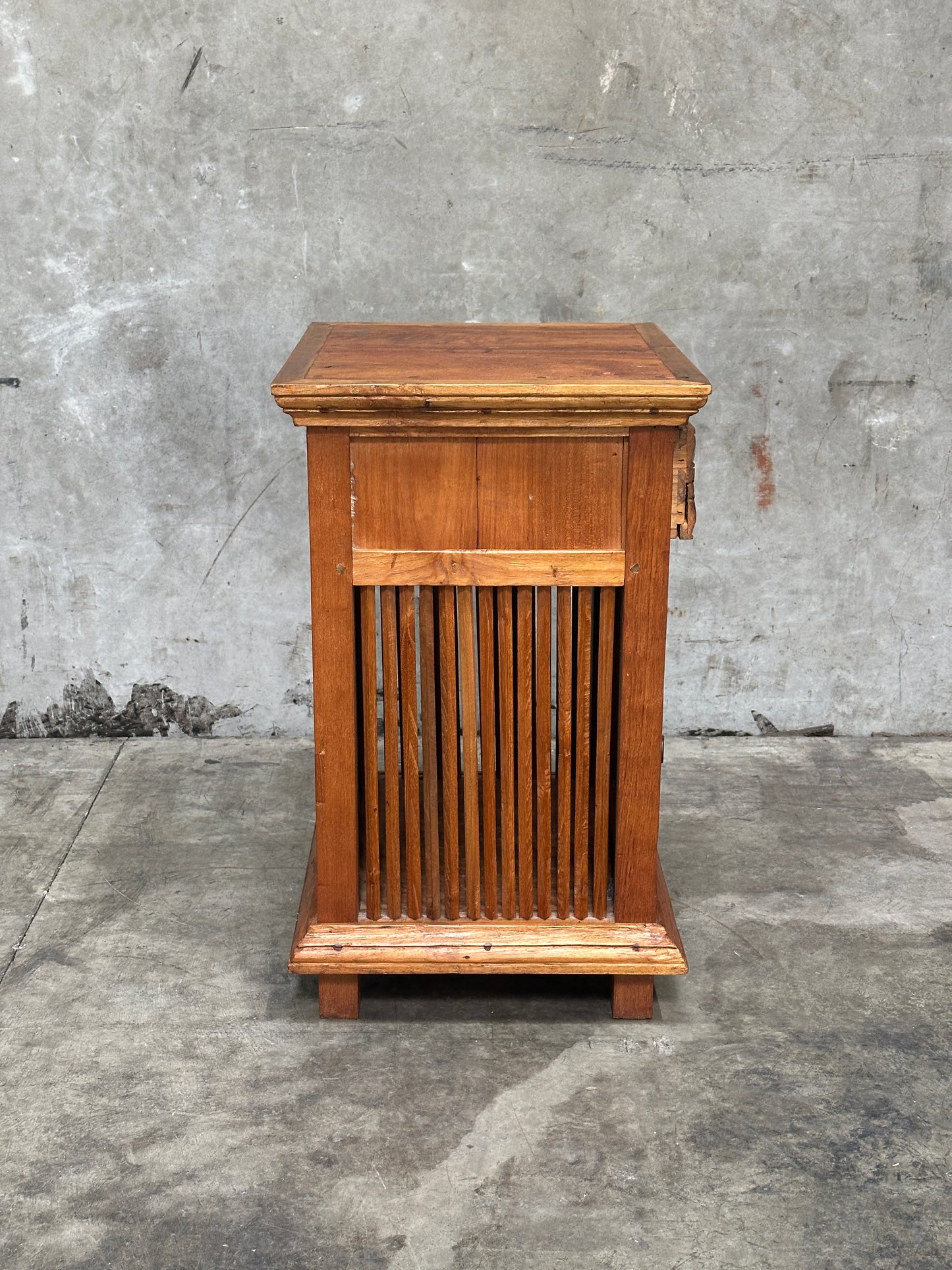 Hand-Carved Polychrome Cabinet, Mexican Folk Art, Spanish Cedar