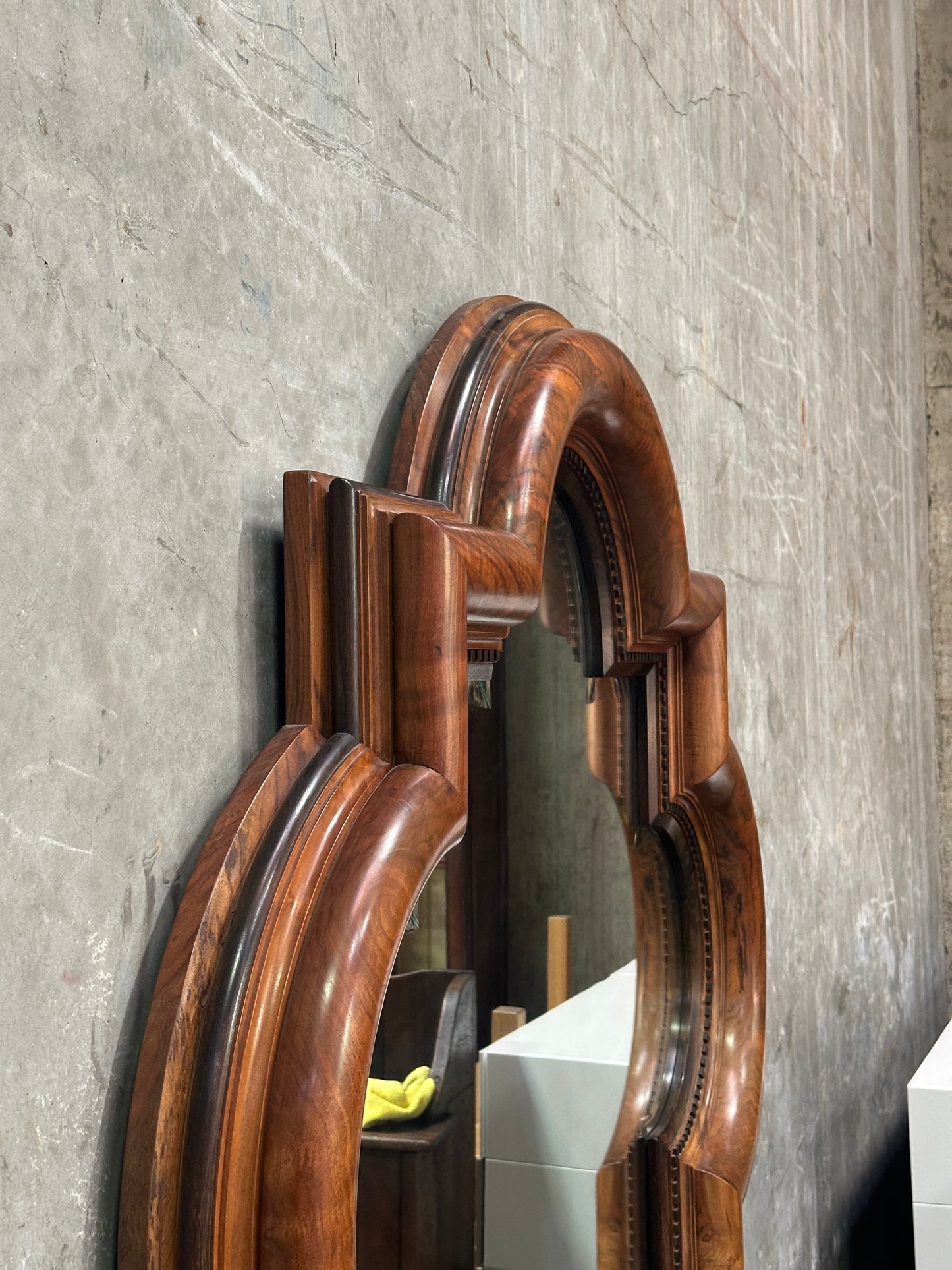 Theodore Alexander 'Uppingham Cavetto Quatrefoil' Walnut Mirror