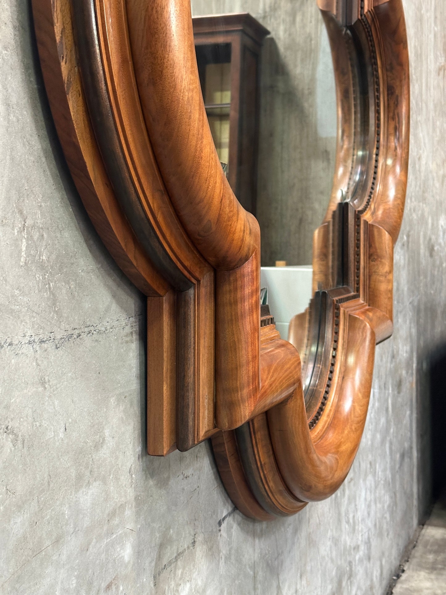 Theodore Alexander 'Uppingham Cavetto Quatrefoil' Walnut Mirror