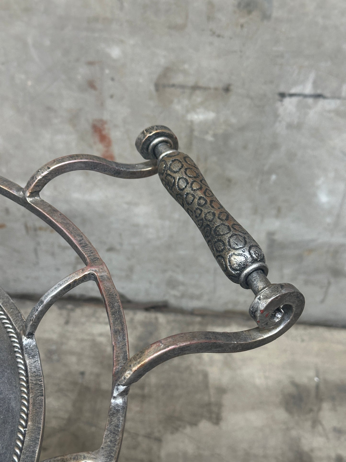 Janice Minor for Neiman Marcus Iron Bar Cart, Figural Lizard, Scrollwork