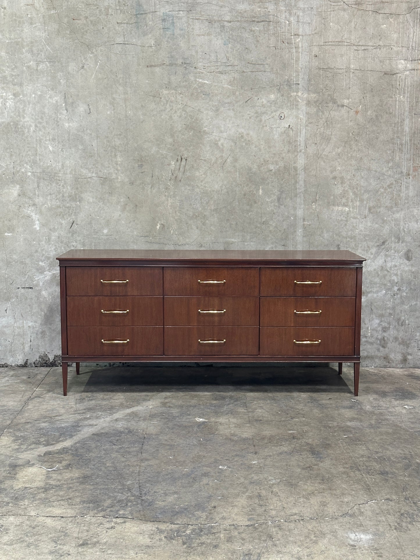 C. Mariani Custom Studio Walnut Sideboard, San Francisco, Nine Drawers