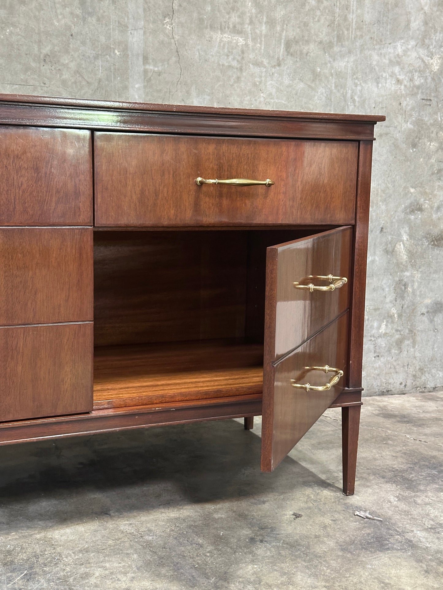 C. Mariani Custom Studio Walnut Sideboard, San Francisco, Nine Drawers