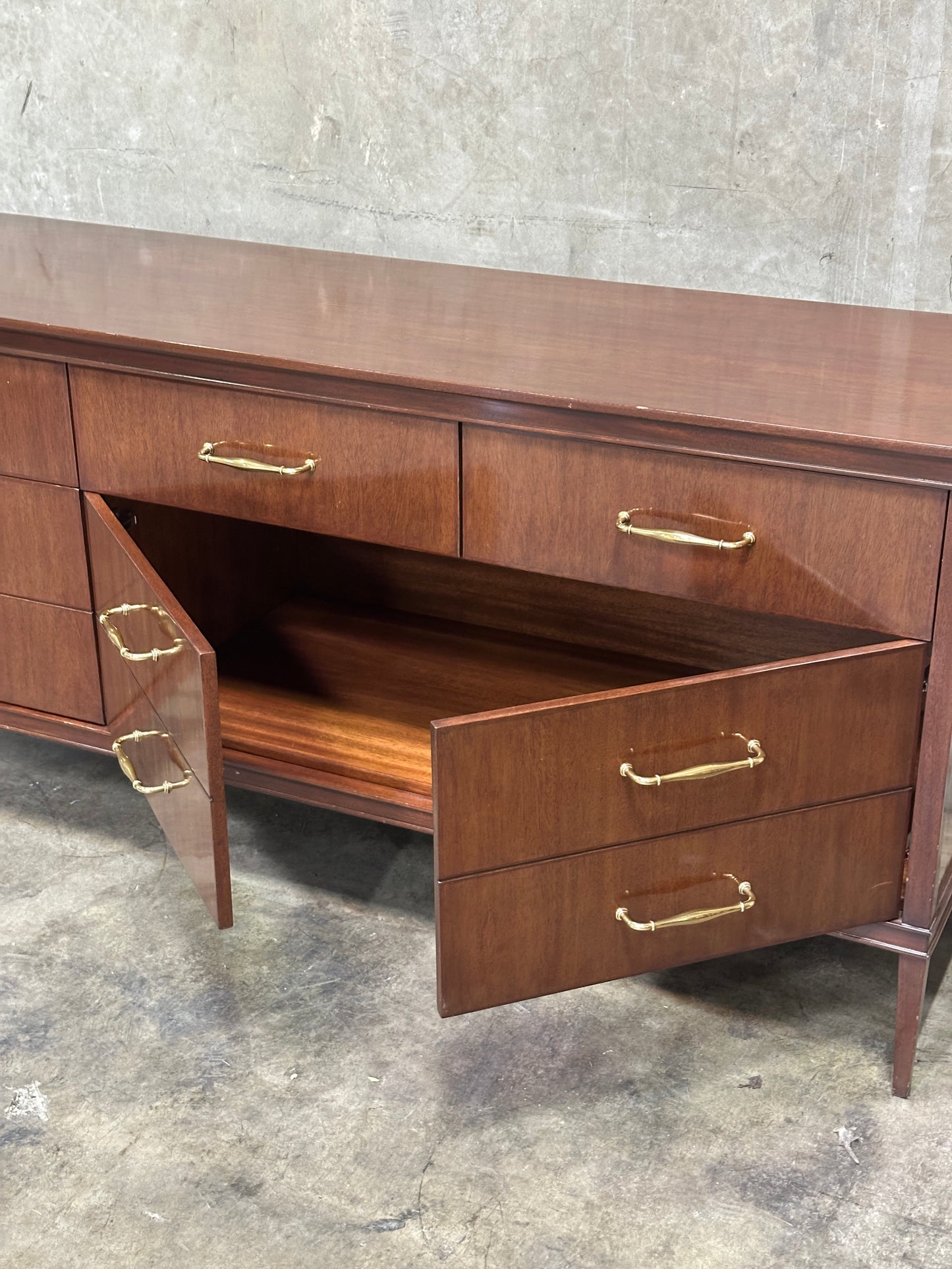 C. Mariani Custom Studio Walnut Sideboard, San Francisco, Nine Drawers