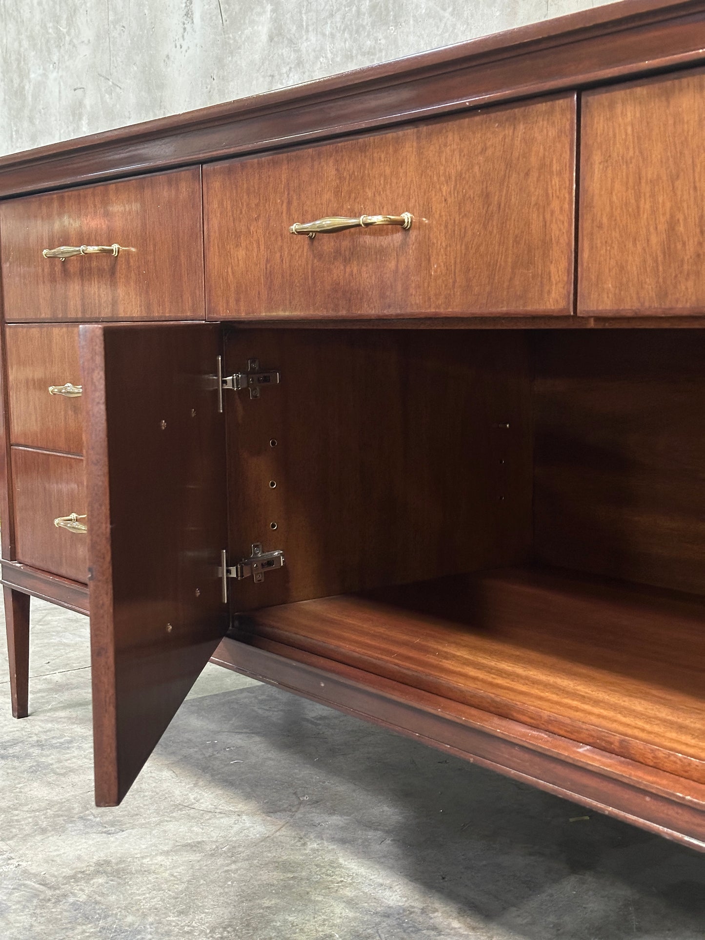 C. Mariani Custom Studio Walnut Sideboard, San Francisco, Nine Drawers