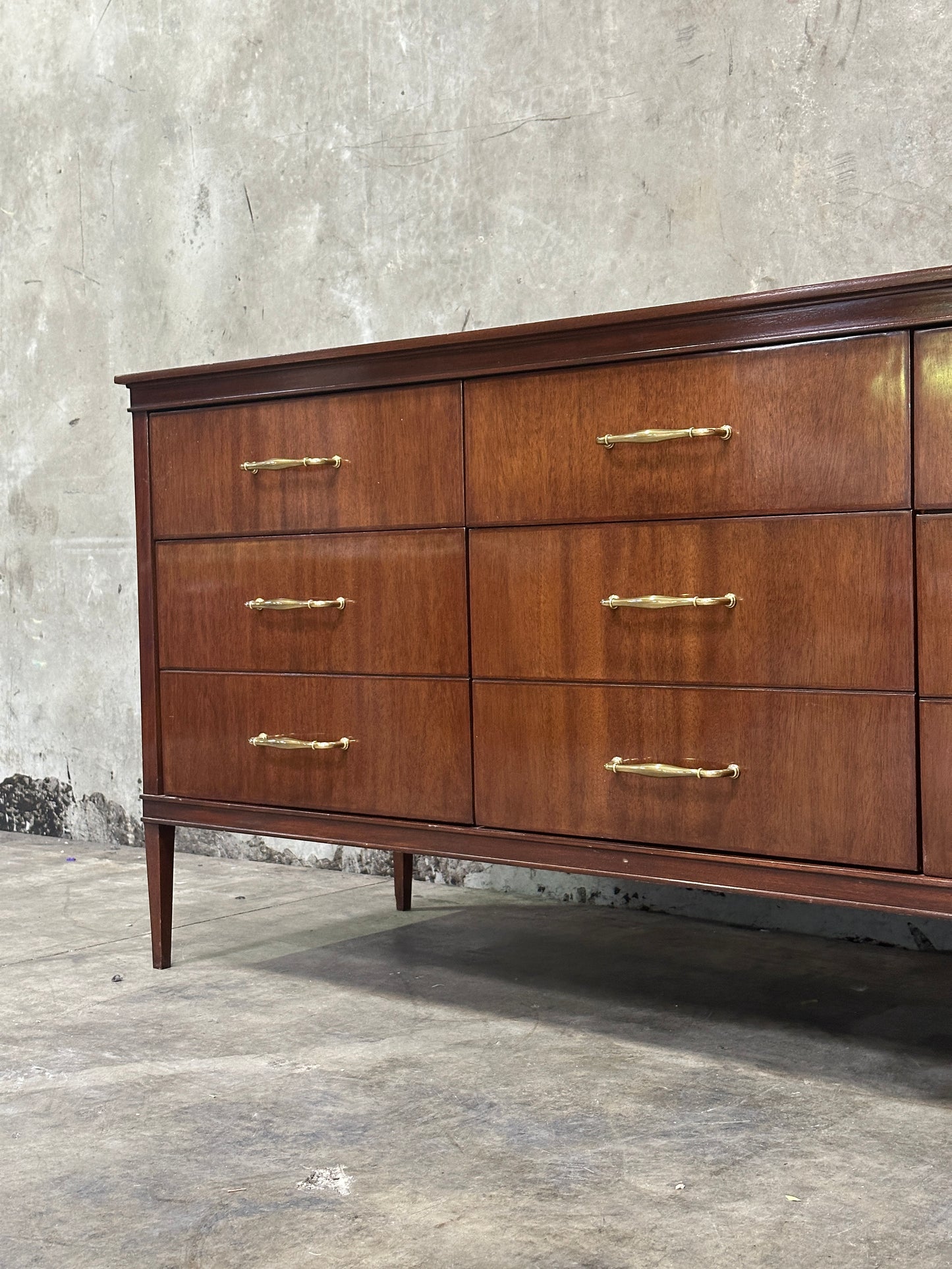 C. Mariani Custom Studio Walnut Sideboard, San Francisco, Nine Drawers