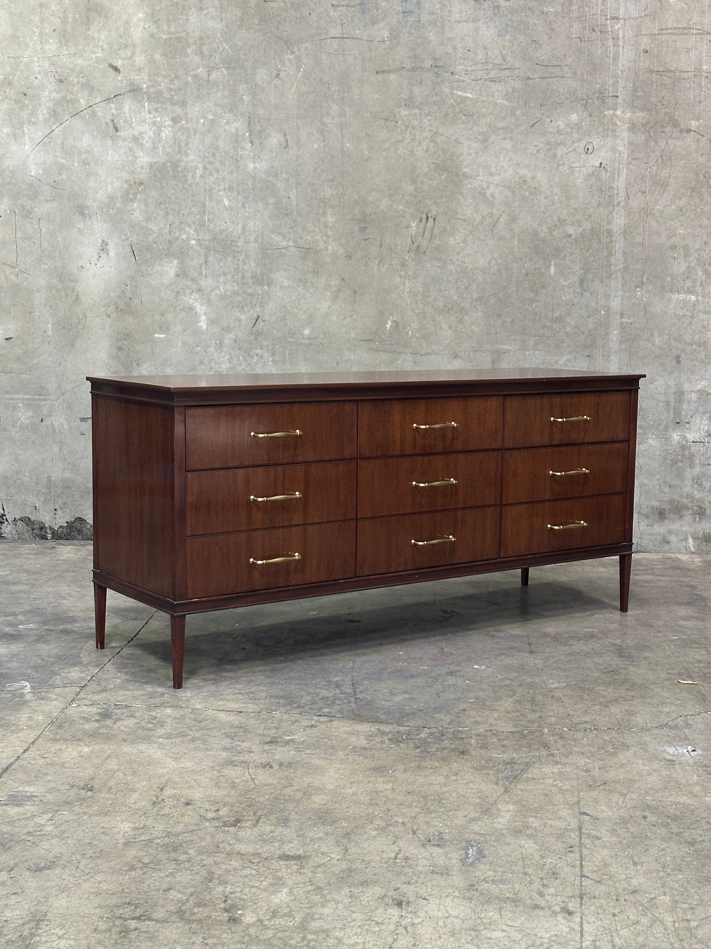 C. Mariani Custom Studio Walnut Sideboard, San Francisco, Nine Drawers