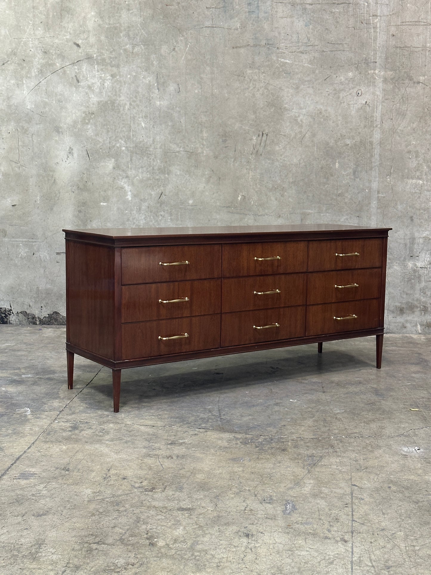 C. Mariani Custom Studio Walnut Sideboard, San Francisco, Nine Drawers