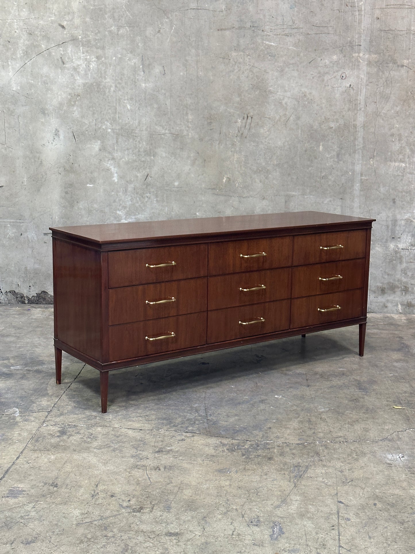 C. Mariani Custom Studio Walnut Sideboard, San Francisco, Nine Drawers