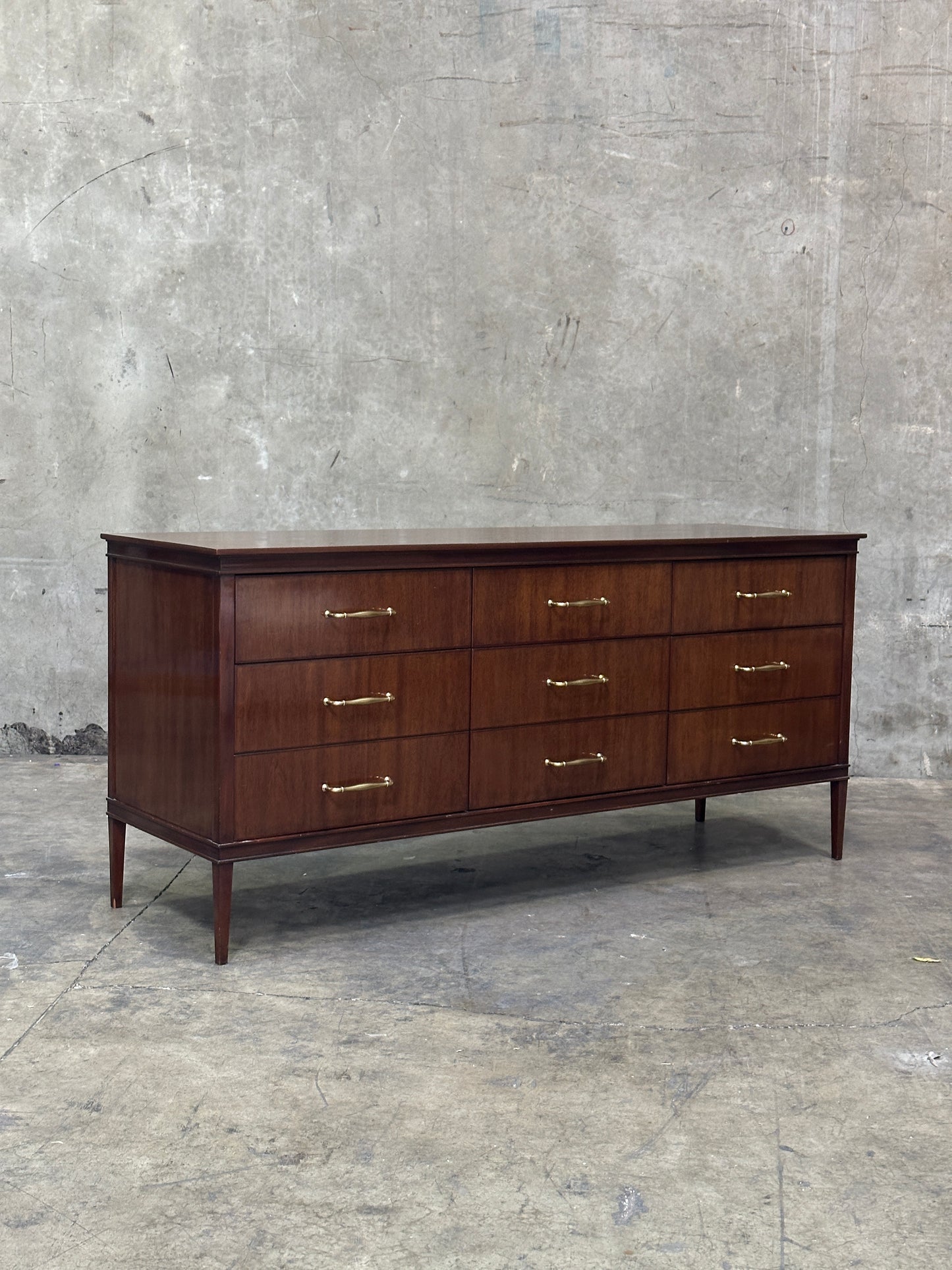 C. Mariani Custom Studio Walnut Sideboard, San Francisco, Nine Drawers