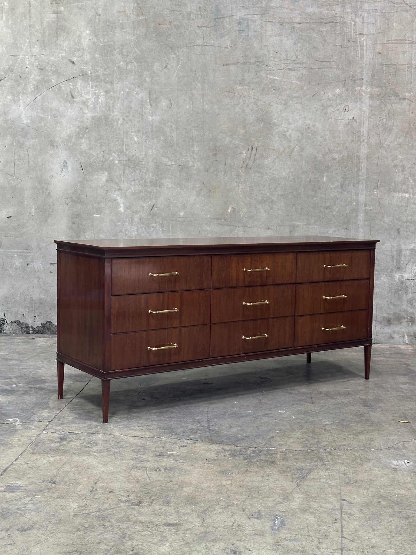C. Mariani Custom Studio Walnut Sideboard, San Francisco, Nine Drawers