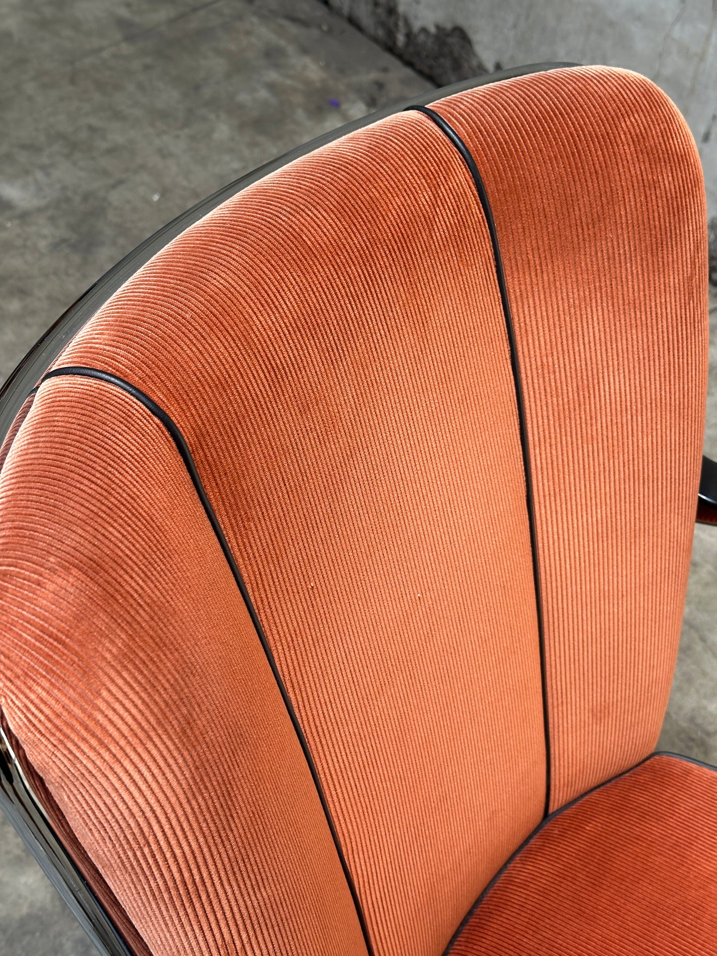 W.H. Gispen Model 412 Cantilever Armchair, Dutch Originals, Charcoal Velvet, Chrome