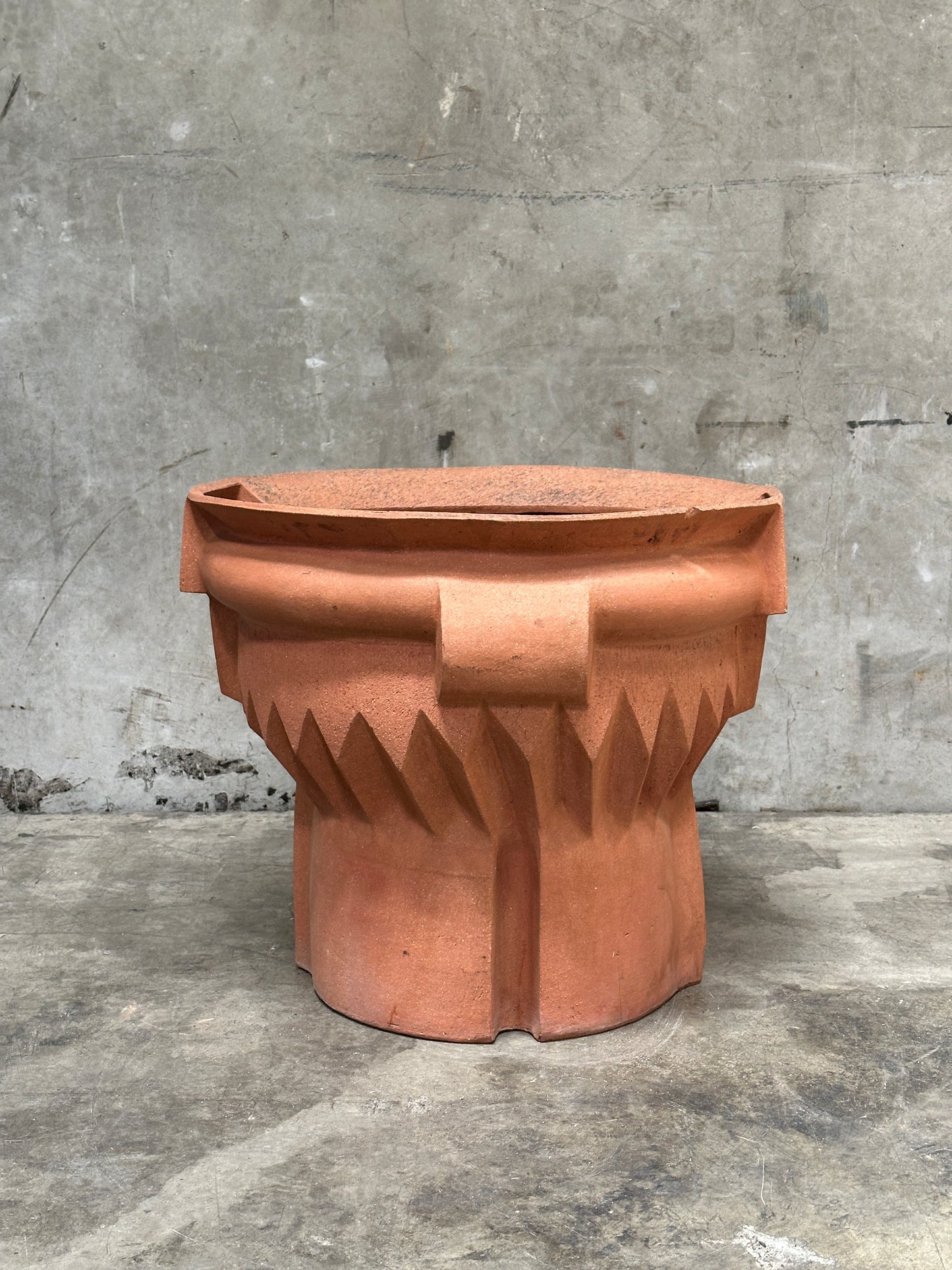 William Daley 'Shang Remembrance II' 1979 Signed Slab-Built Unglazed Stoneware Vessel, 21 Inch