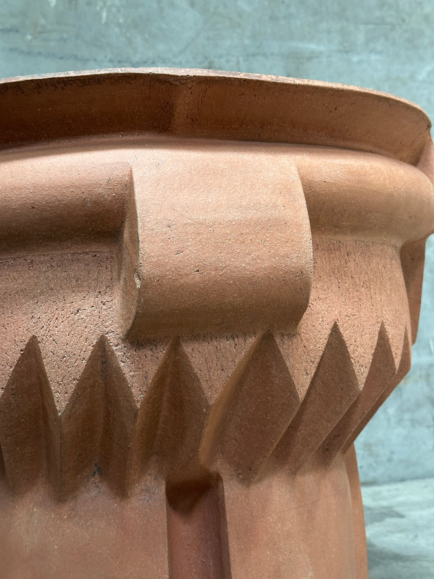 William Daley 'Shang Remembrance II' 1979 Signed Slab-Built Unglazed Stoneware Vessel, 21 Inch