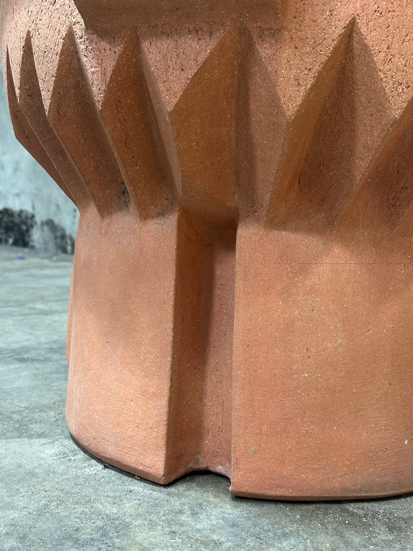 William Daley 'Shang Remembrance II' 1979 Signed Slab-Built Unglazed Stoneware Vessel, 21 Inch