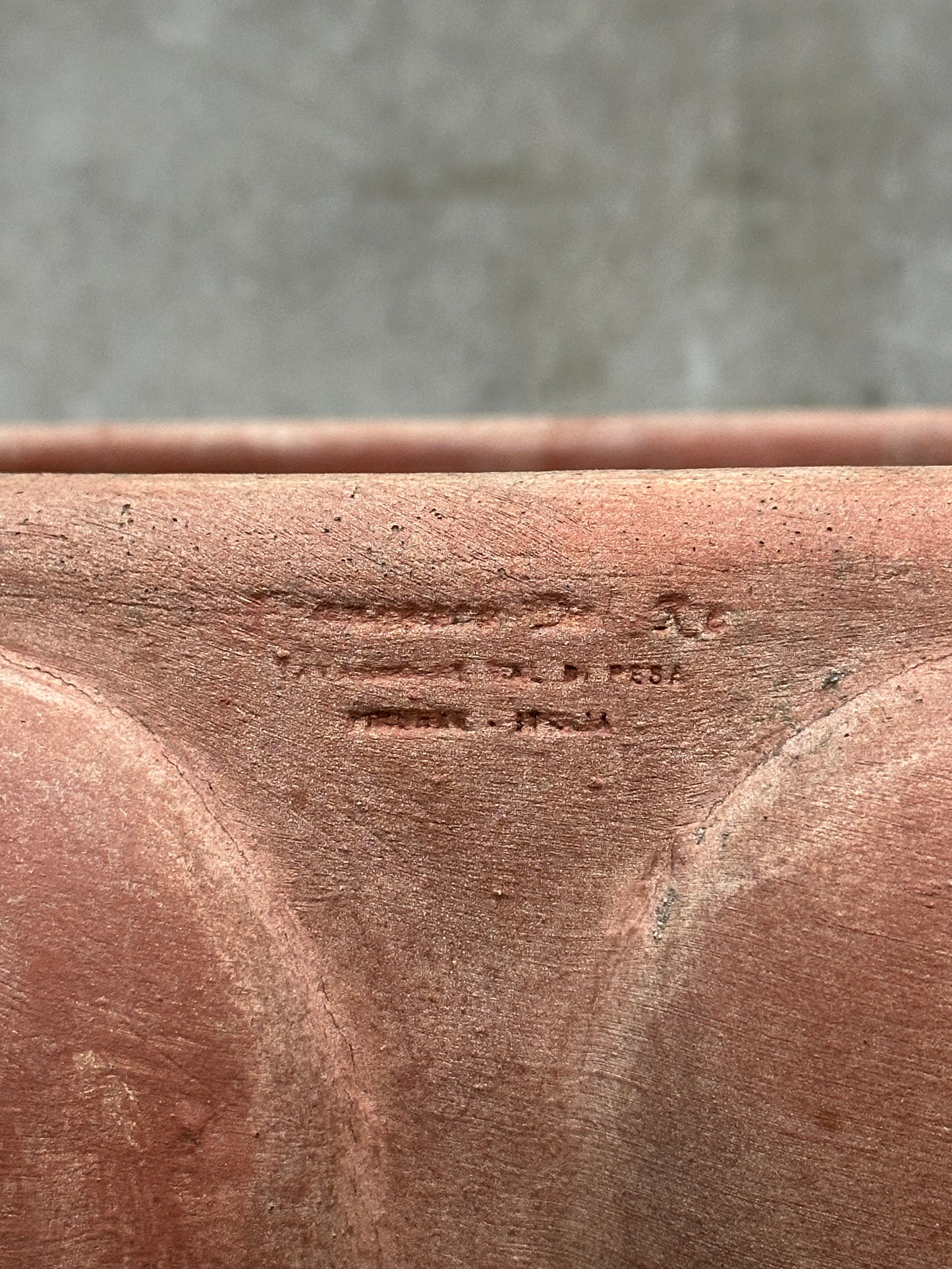 Francesco Del Re Italian Terracotta Lobed Bowl Planter, Ciotola Baccellata, 22 Inch, Weathered Patina