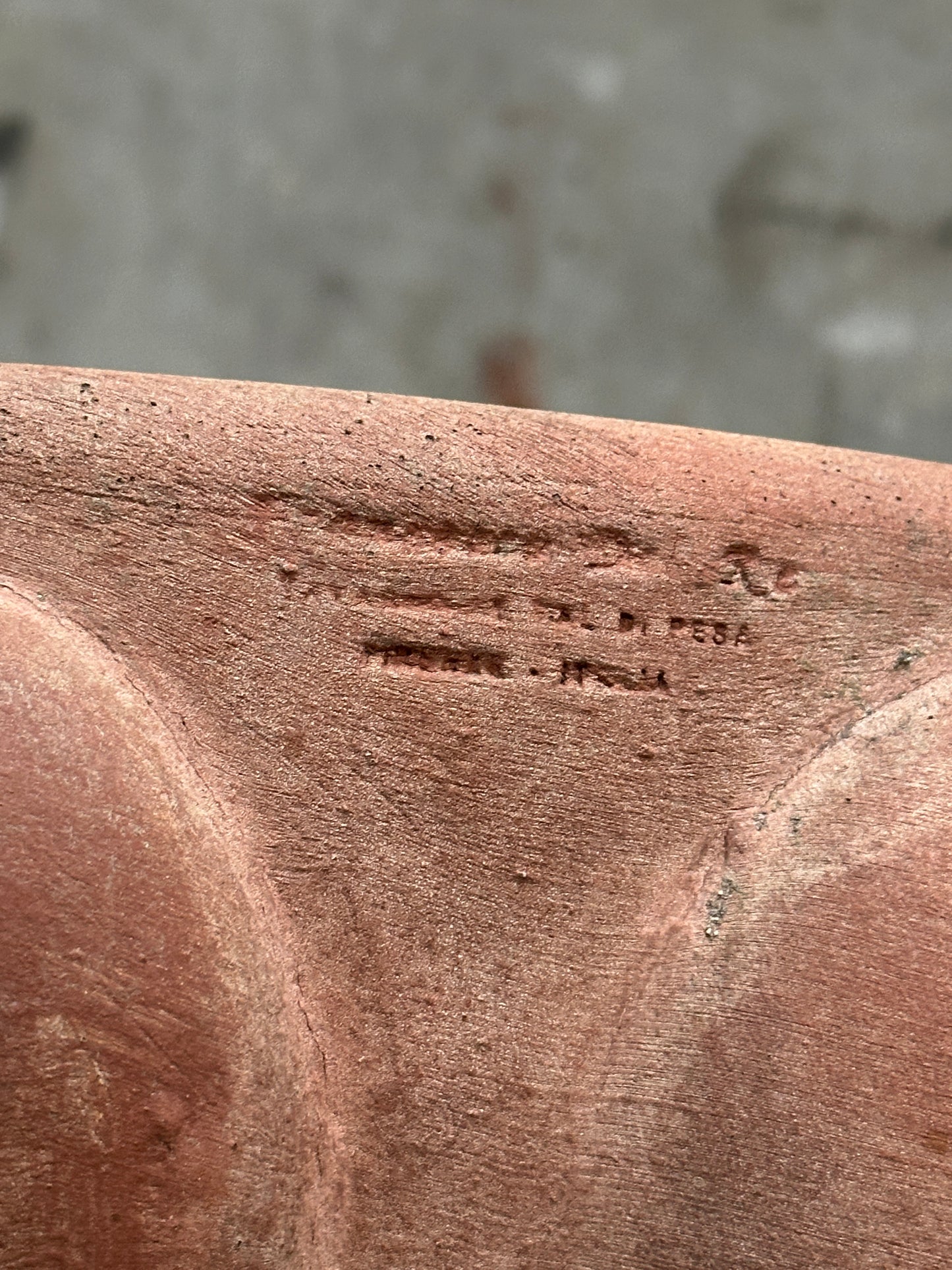 Francesco Del Re Italian Terracotta Lobed Bowl Planter, Ciotola Baccellata, 22 Inch, Weathered Patina