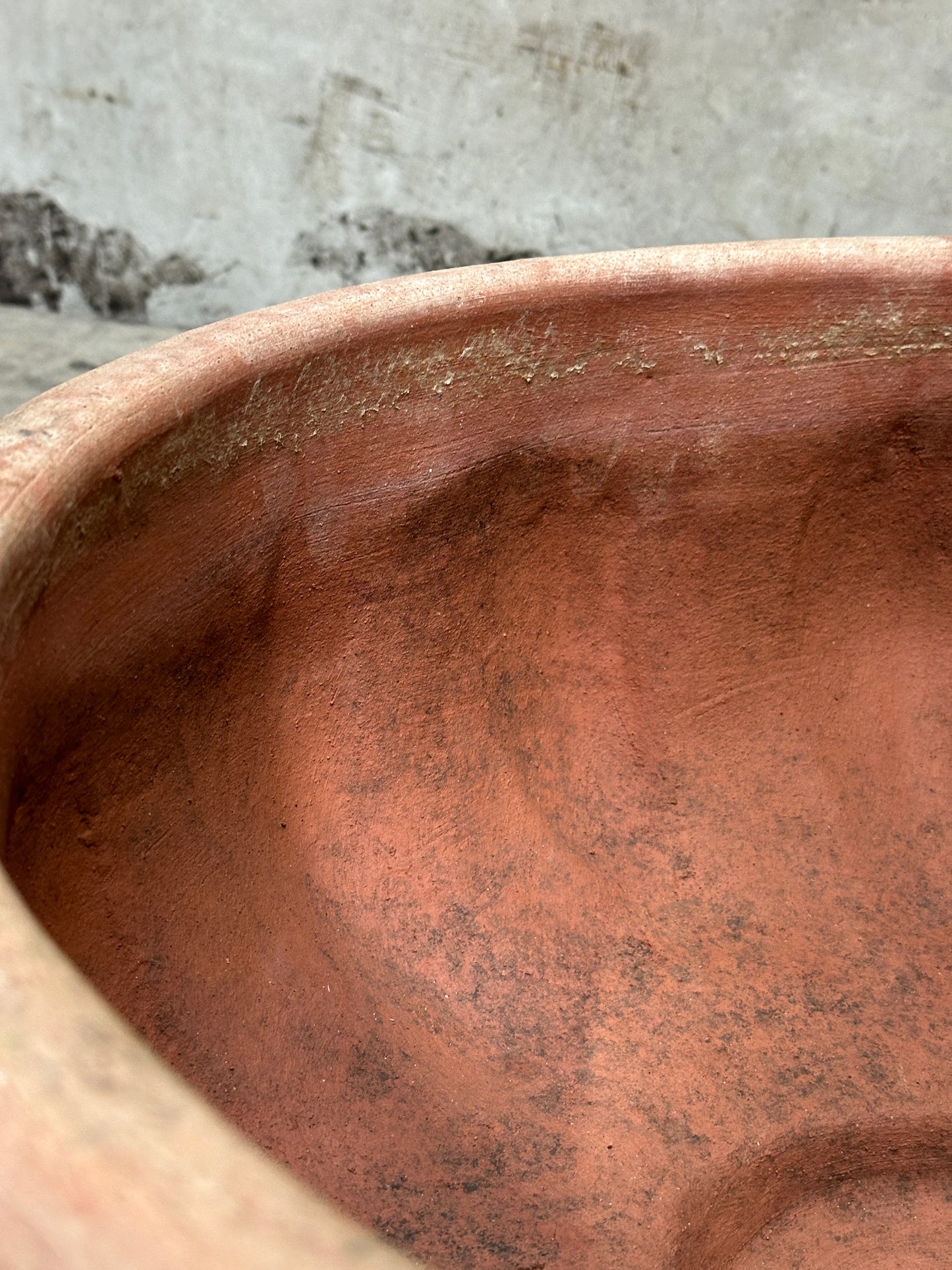 Francesco Del Re Italian Terracotta Lobed Bowl Planter, Ciotola Baccellata, 22 Inch, Weathered Patina