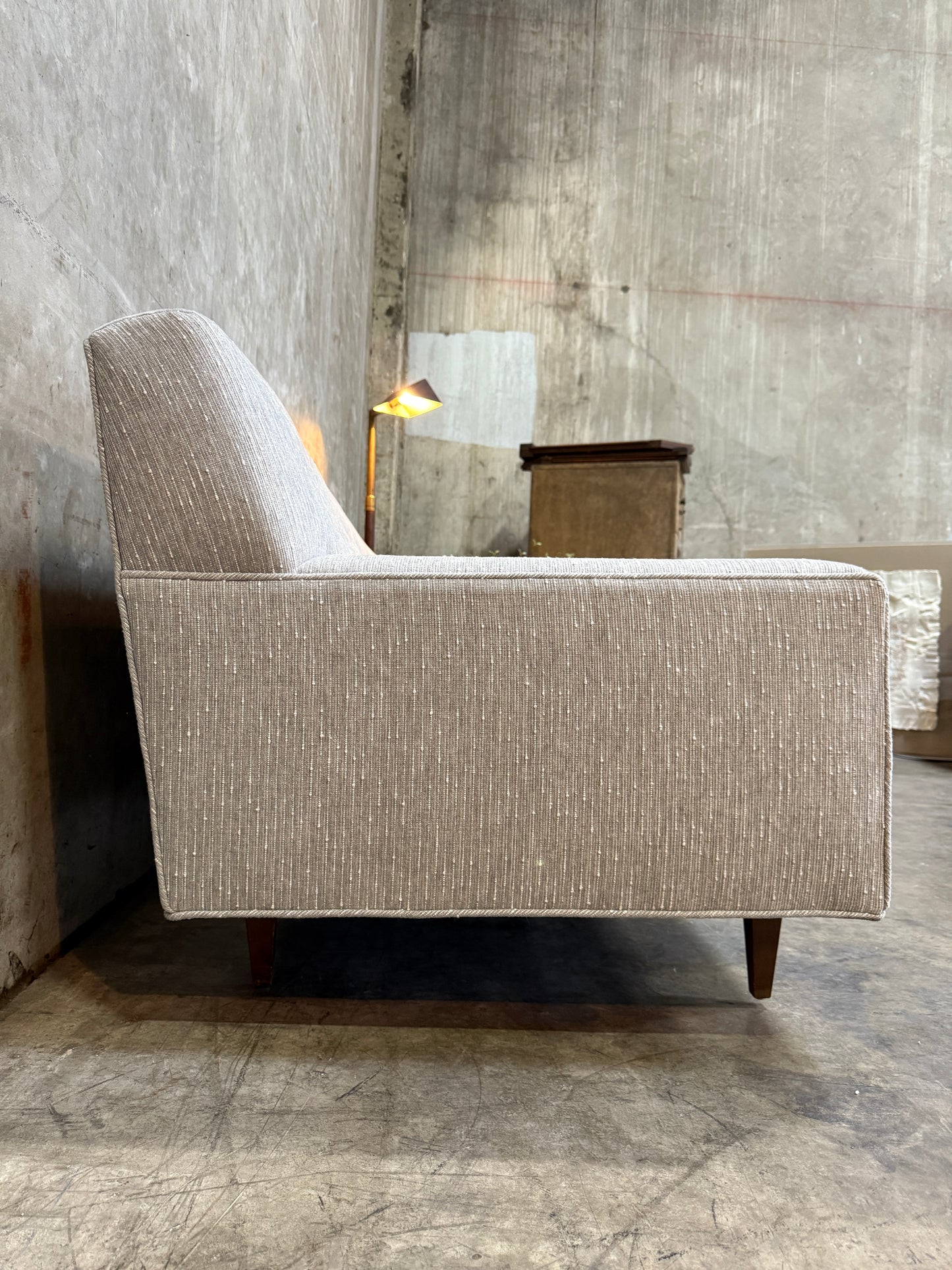 Fully Restored 1960s Mid-Century Modern Sofa – 95” Long, Tufted Back, New Upholstery