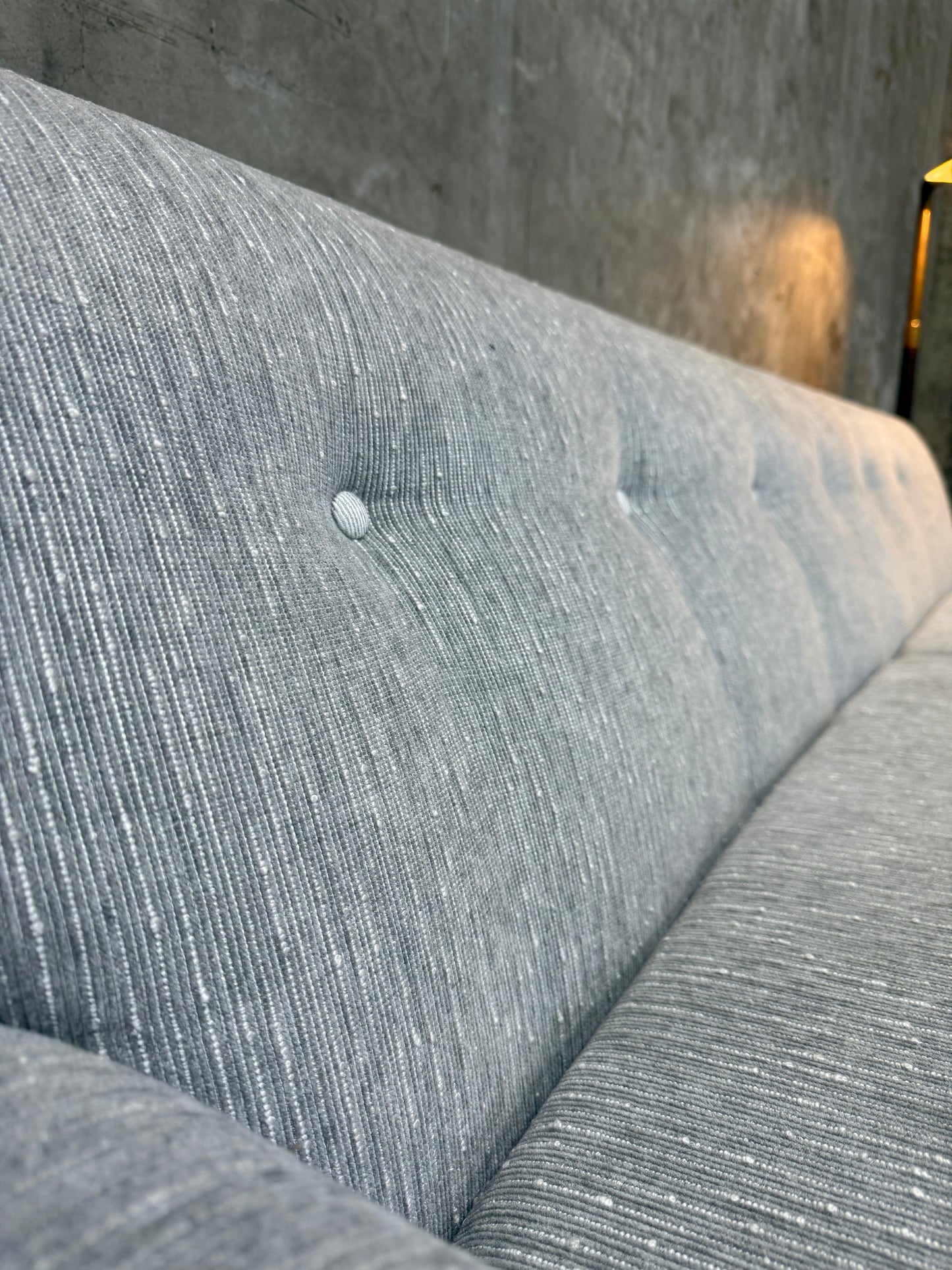 Fully Restored 1960s Mid-Century Modern Sofa – 95” Long, Tufted Back, New Upholstery