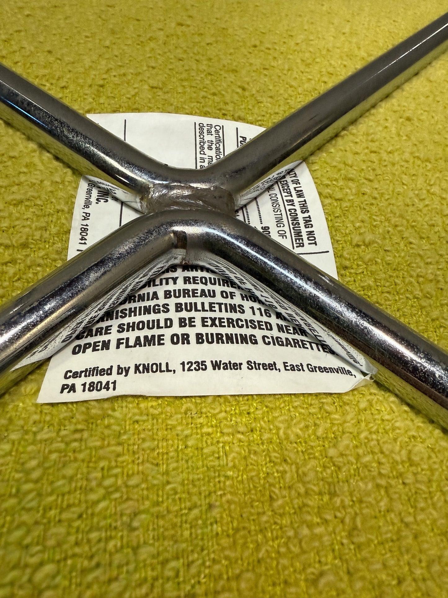Authentic Knoll Womb Chair & Ottoman by Eero Saarinen – Original Knoll Bouclé Upholstery (Chartreuse)