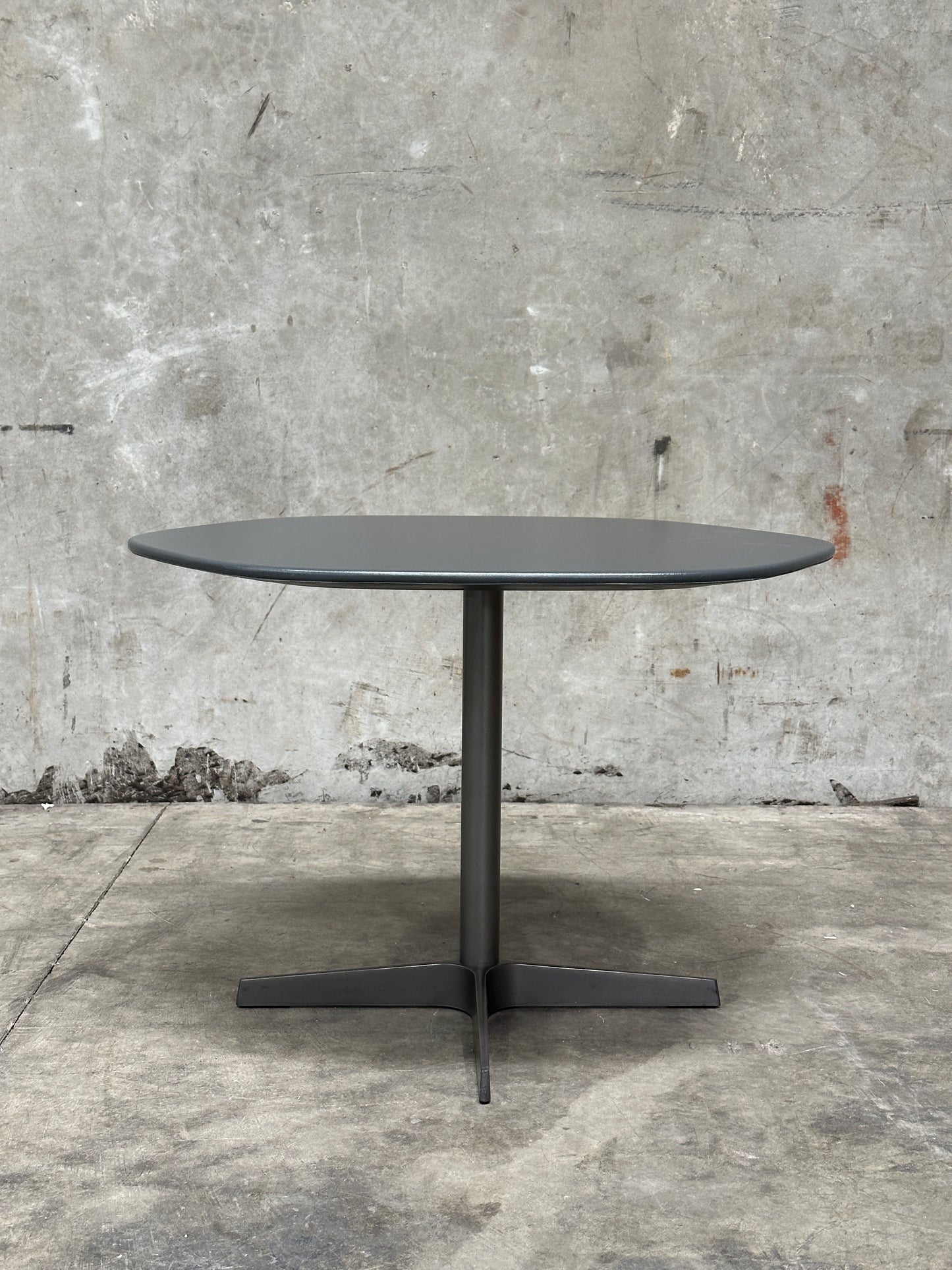 Resource Furniture Nuvola Side Table, Charcoal Lacquer Cloud Top, Pedestal