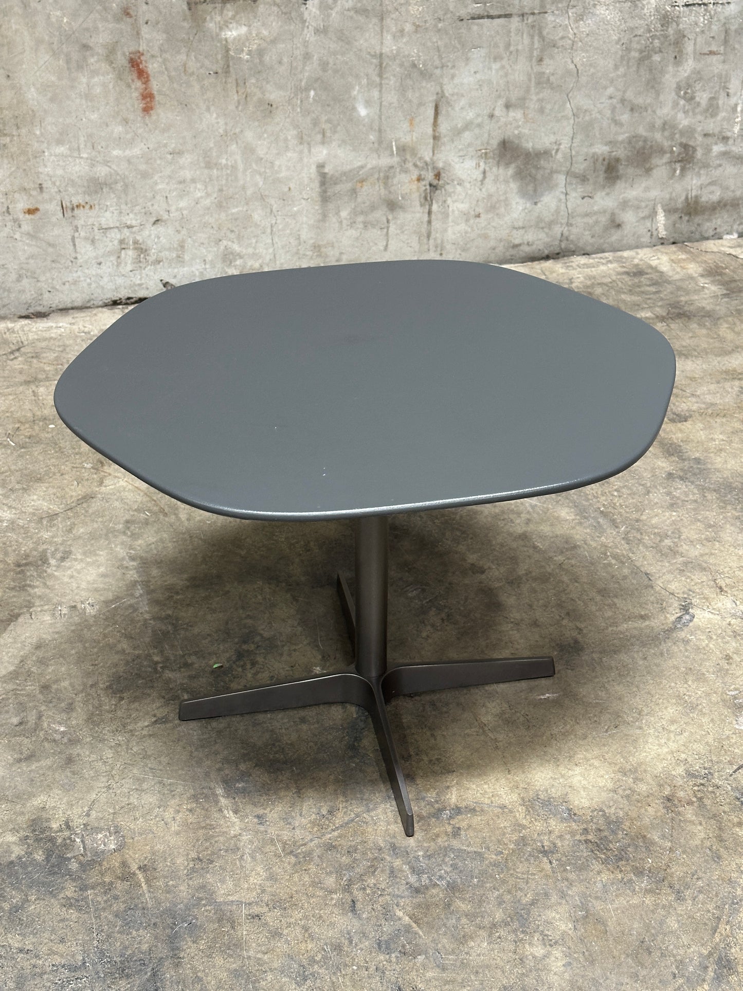 Resource Furniture Nuvola Side Table, Charcoal Lacquer Cloud Top, Pedestal