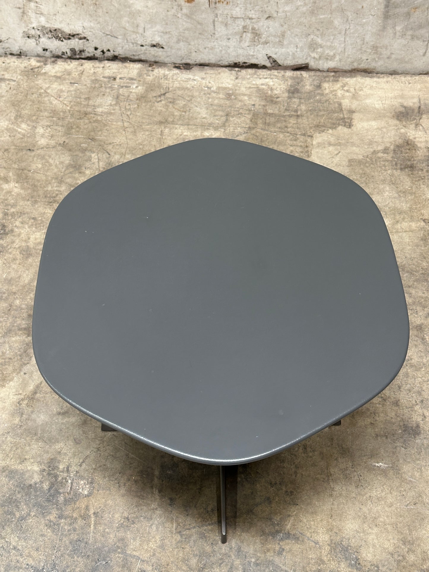 Resource Furniture Nuvola Side Table, Charcoal Lacquer Cloud Top, Pedestal