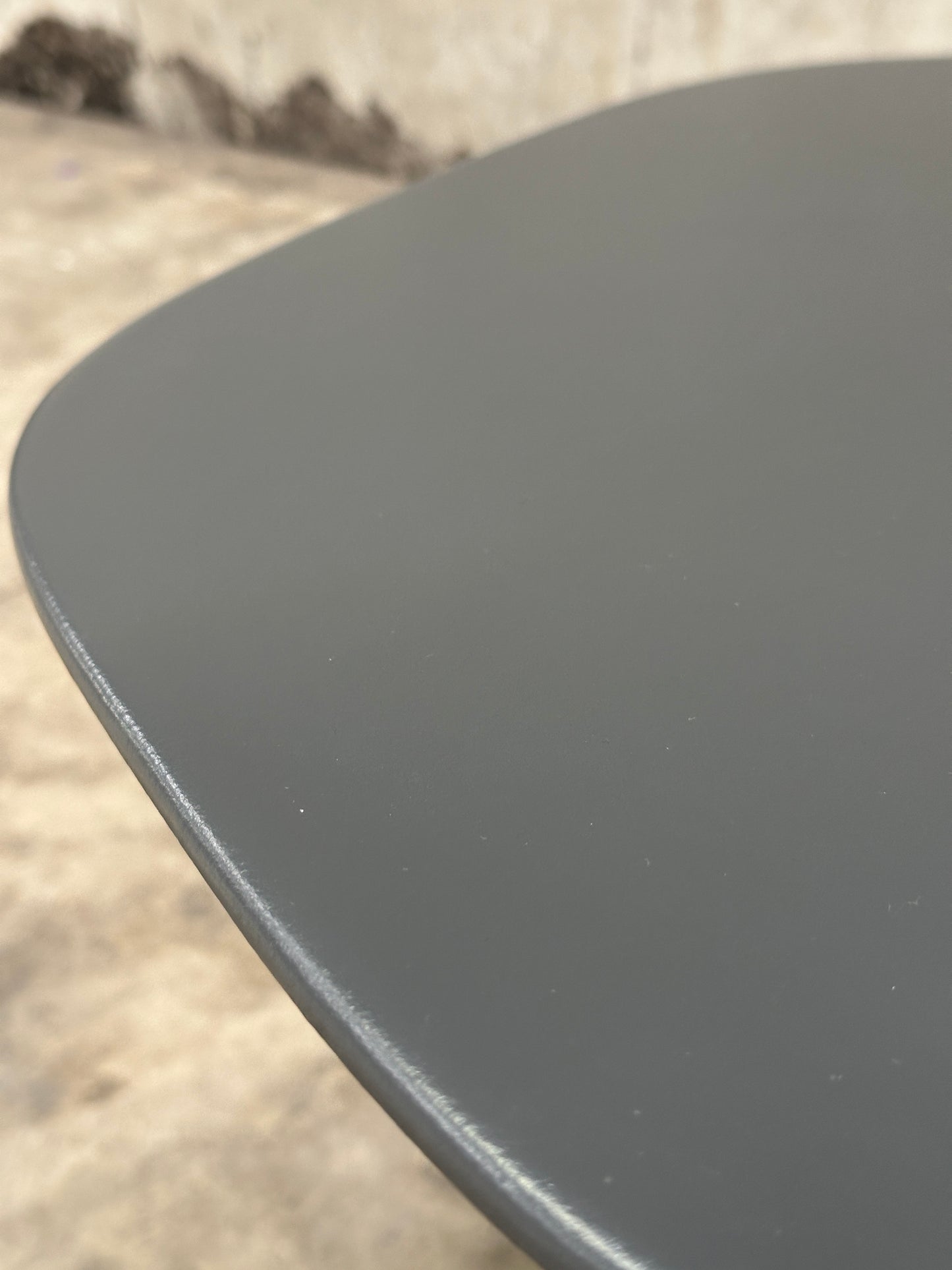 Resource Furniture Nuvola Side Table, Charcoal Lacquer Cloud Top, Pedestal