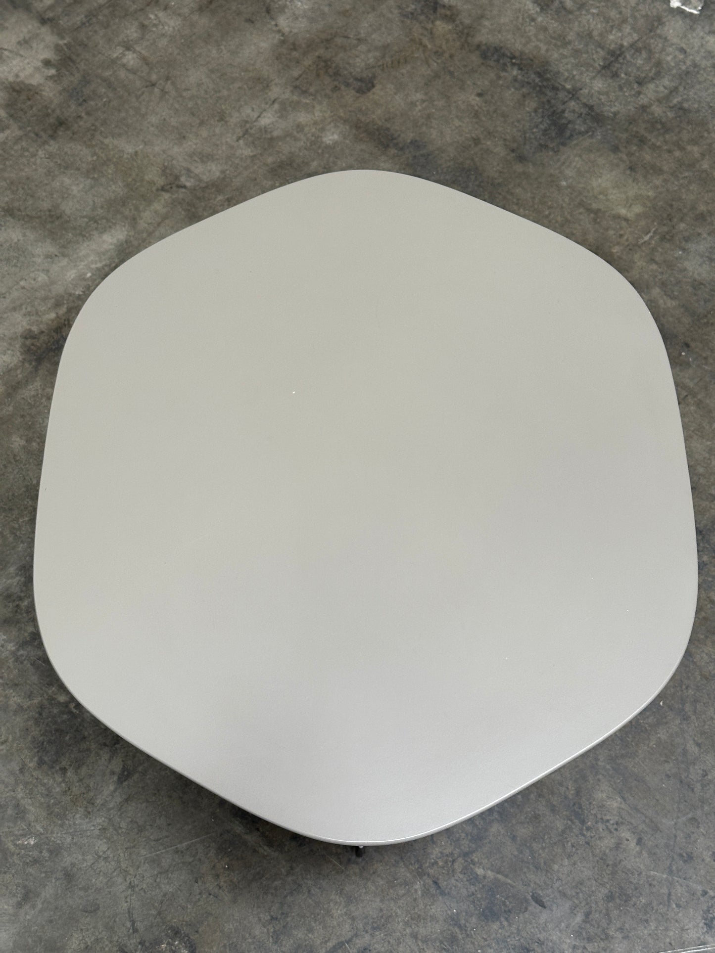 Resource Furniture Nuvola Side Table, White Lacquer Cloud Top, Pedestal
