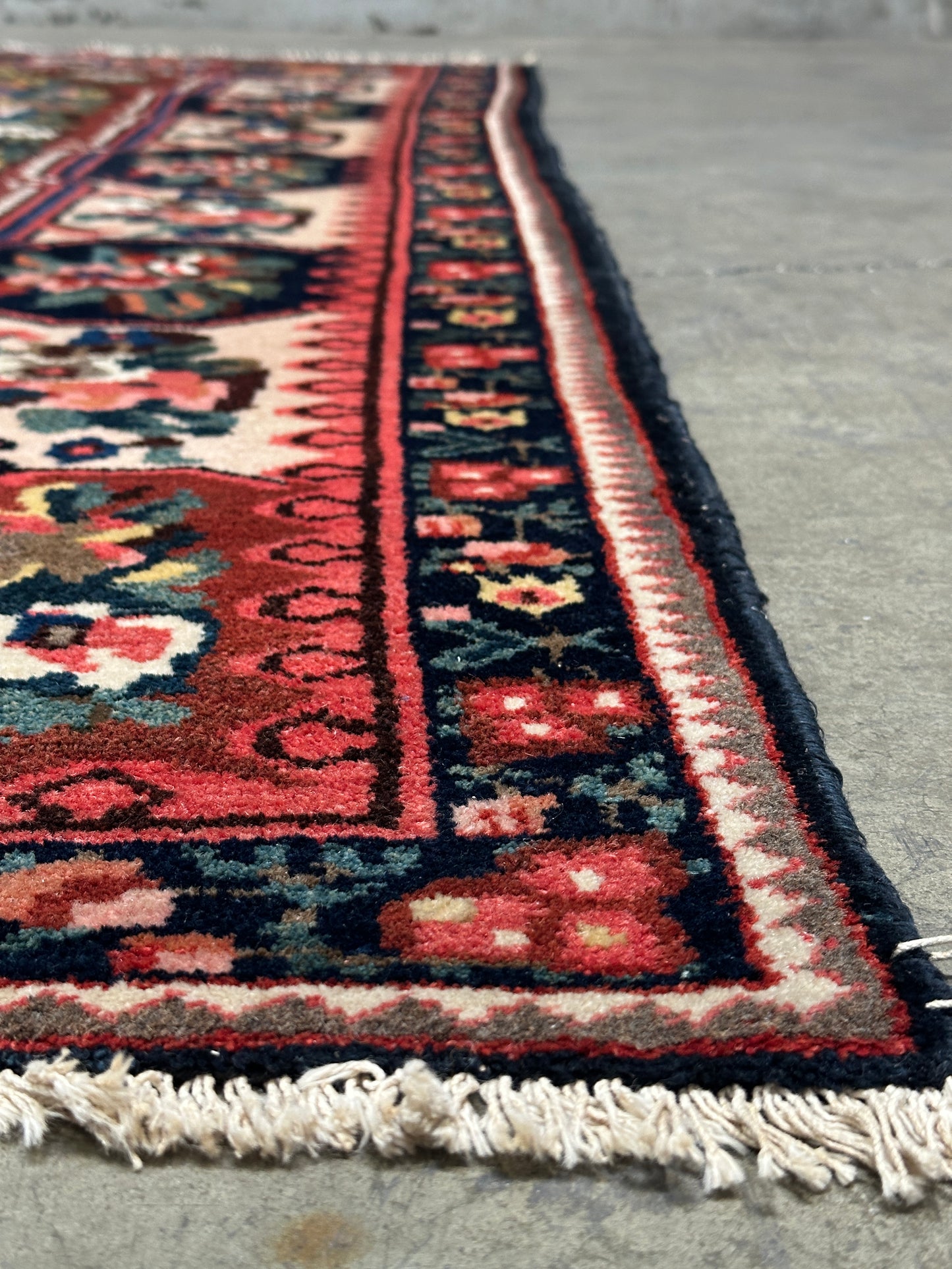 Antique Geometric Oriental Rug, Hand-Knotted Wool, Heriz Style, 5'4" x 8'8"