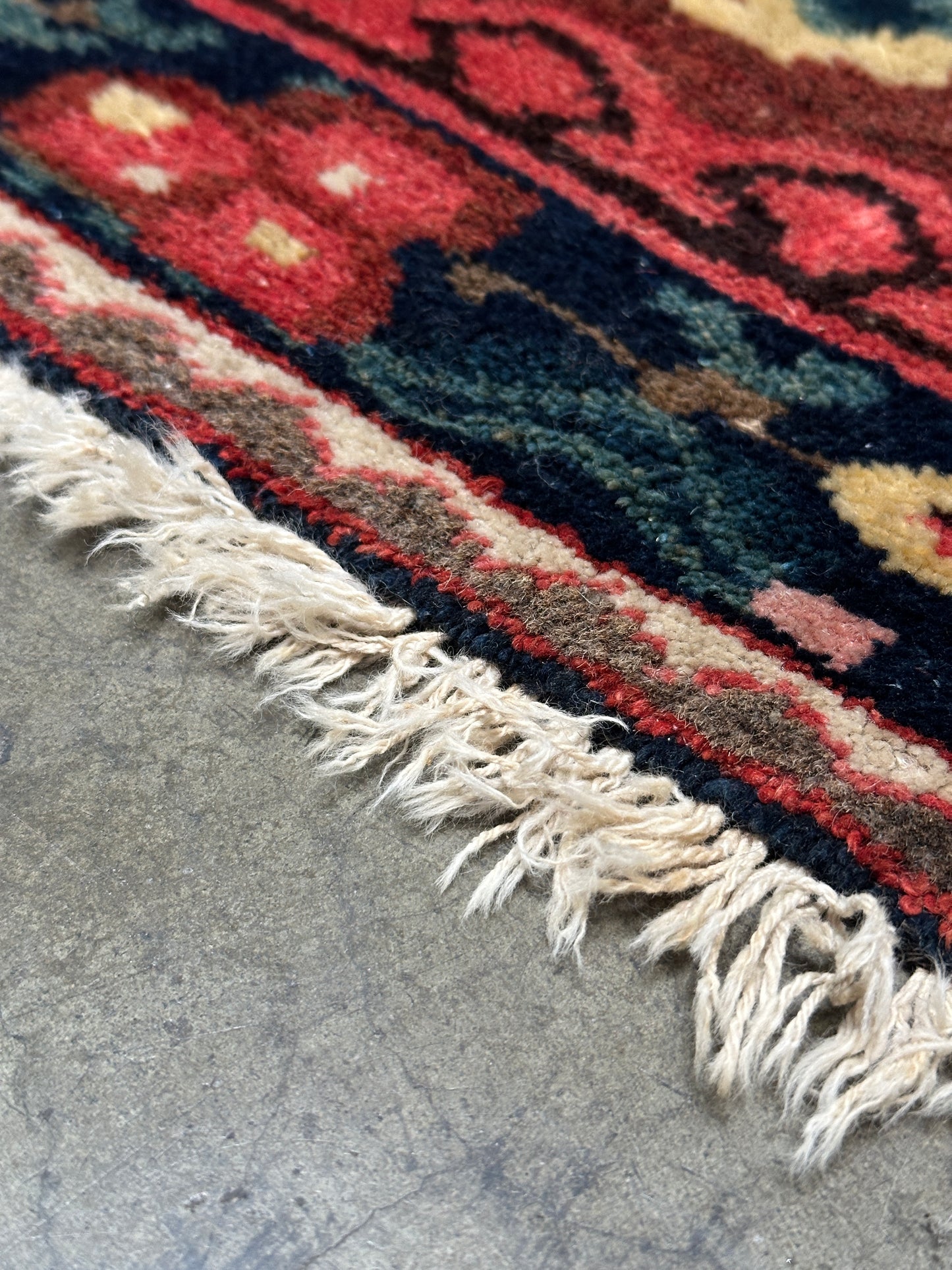 Antique Geometric Oriental Rug, Hand-Knotted Wool, Heriz Style, 5'4" x 8'8"