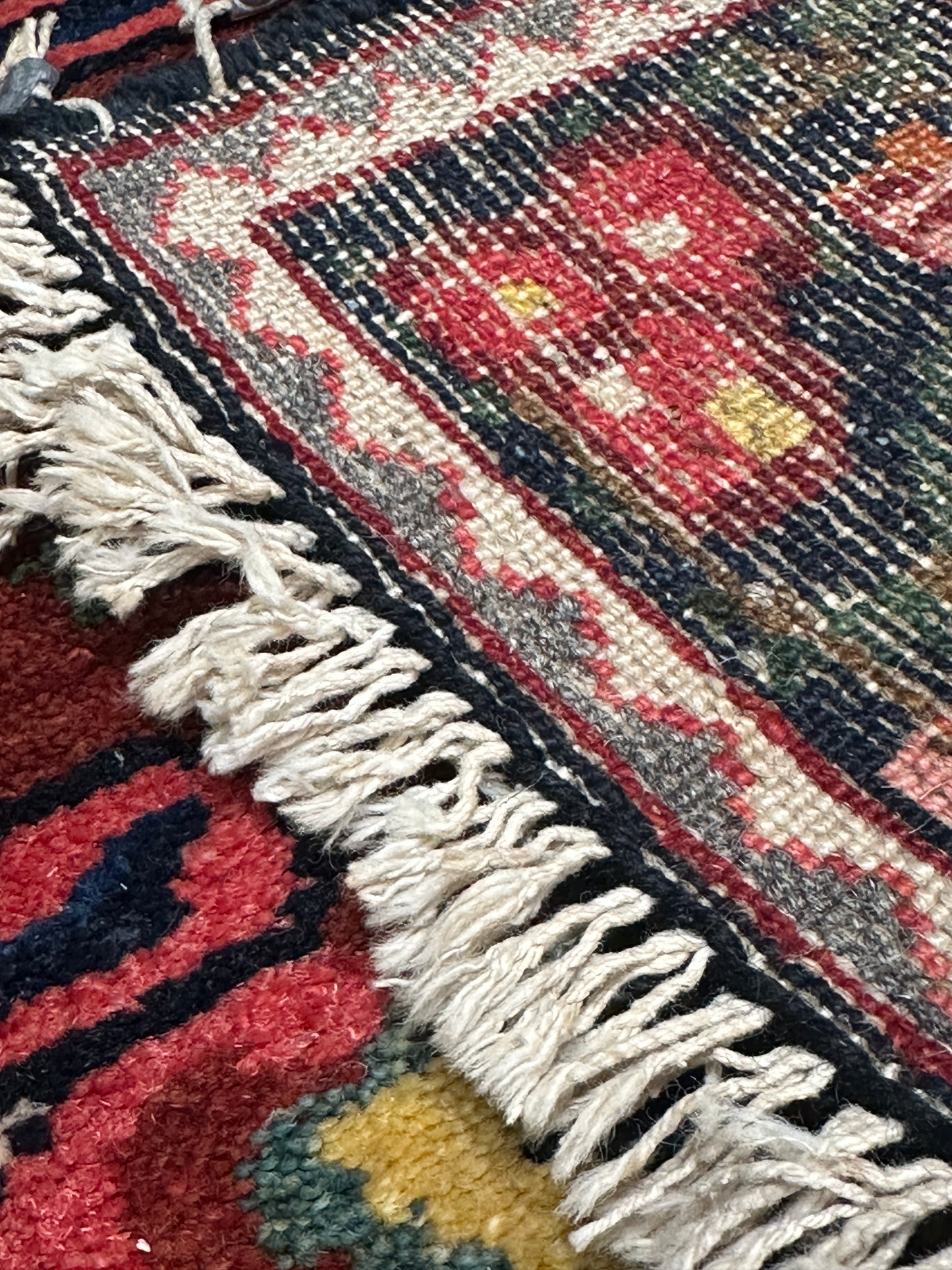 Antique Geometric Oriental Rug, Hand-Knotted Wool, Heriz Style, 5'4" x 8'8"