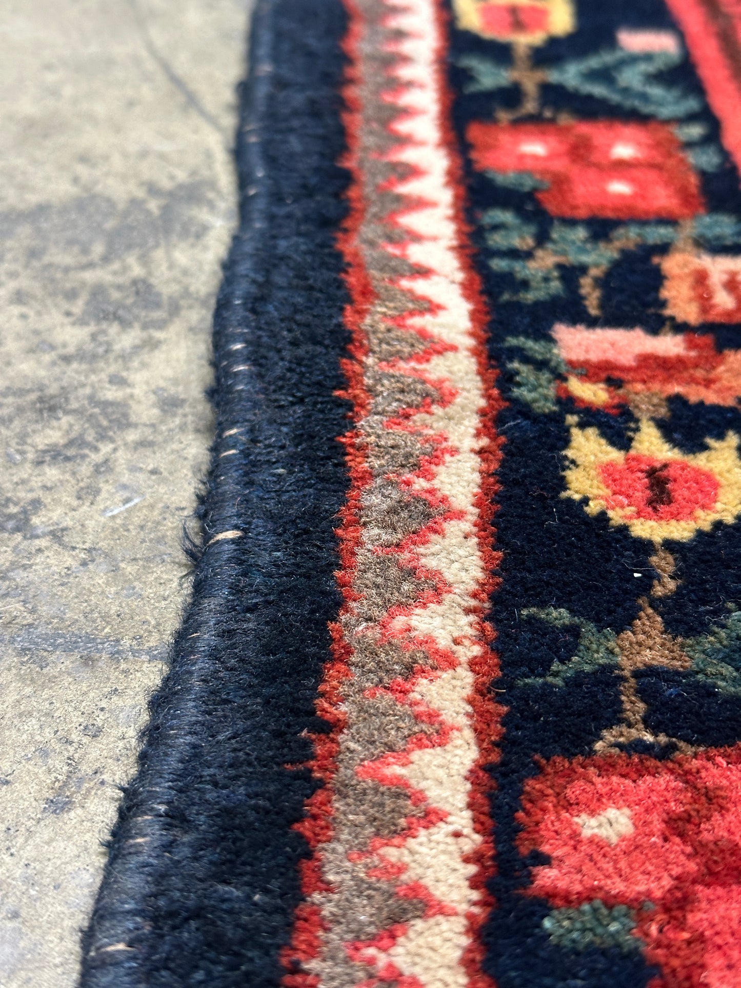 Antique Geometric Oriental Rug, Hand-Knotted Wool, Heriz Style, 5'4" x 8'8"