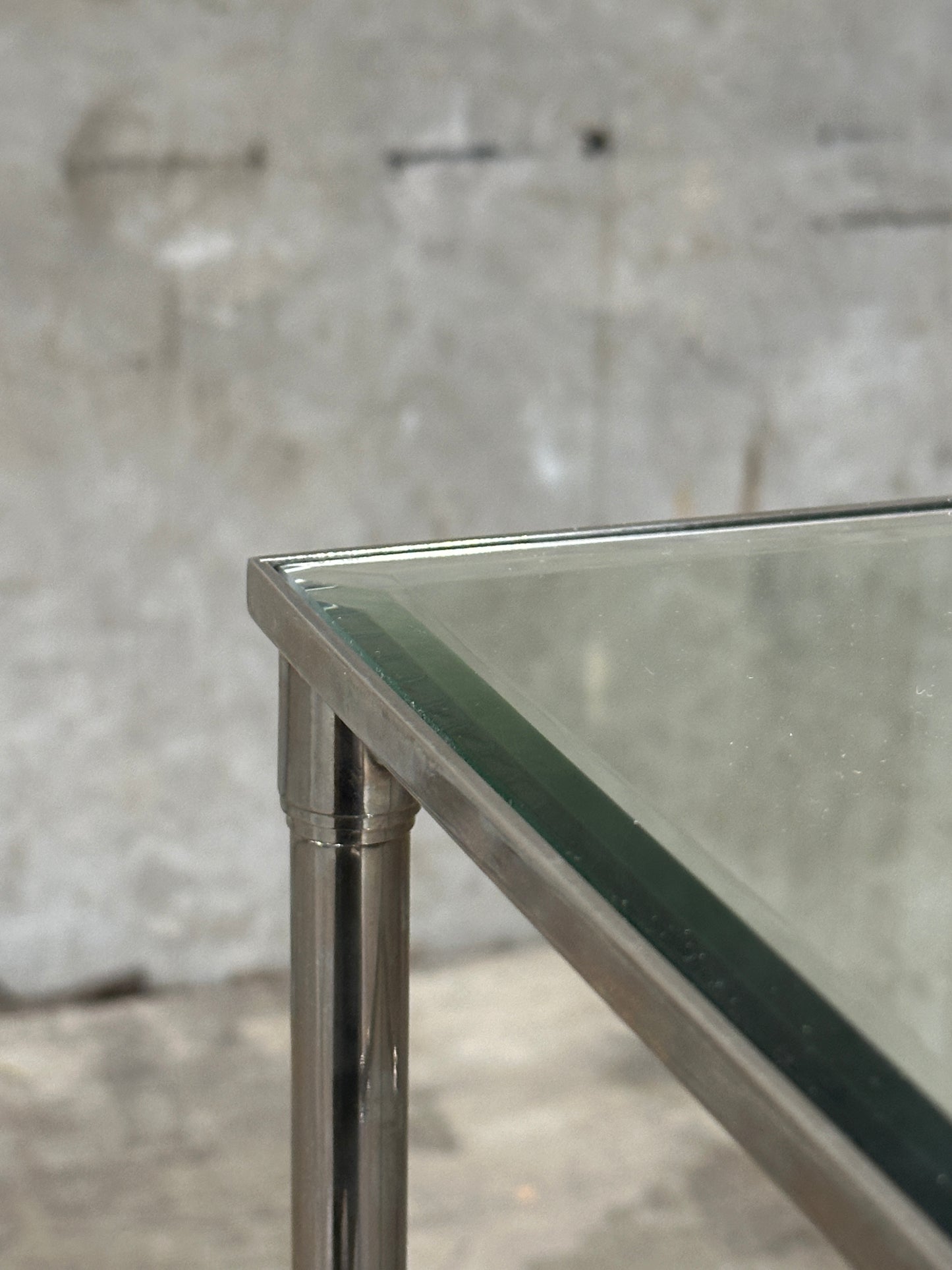 Waterworks Easton Etagere Side Table, Edwardian Nickel & Glass, Two-Tier