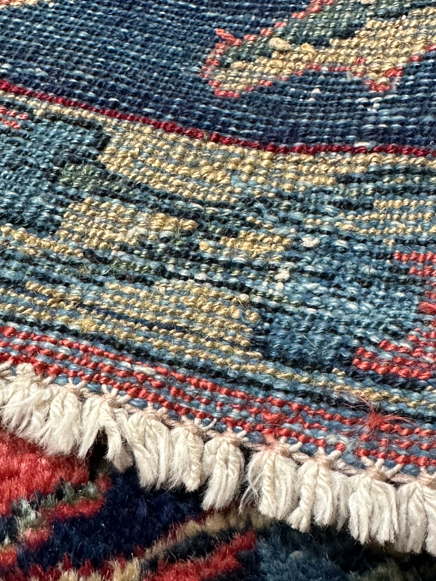 Antique Sarouk-Style Gallery Rug, Hand-Knotted Wool, Floral, 17ft x 38in