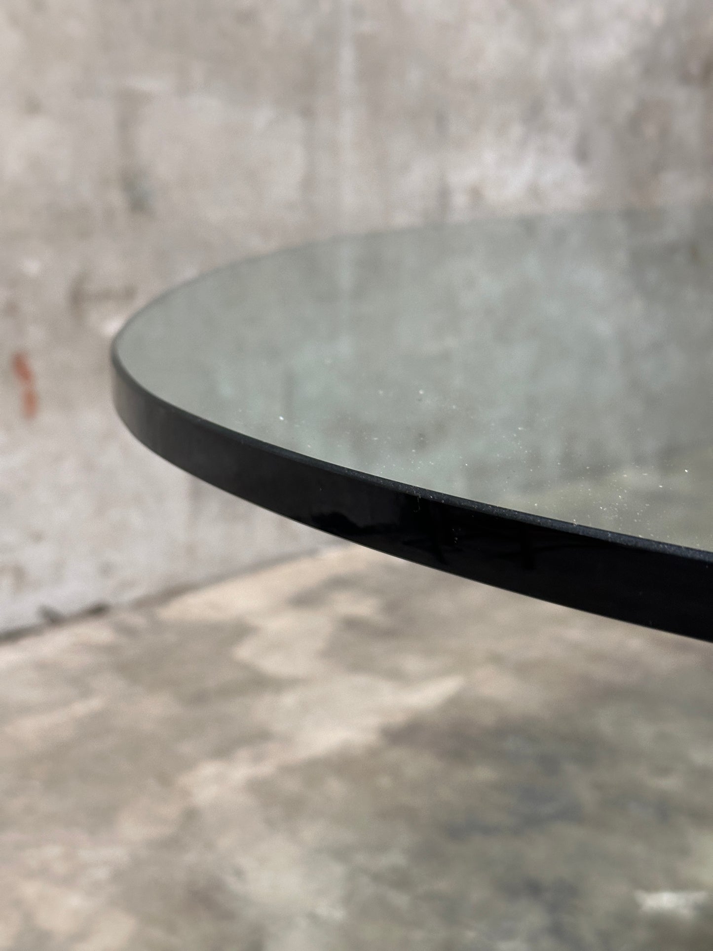 McGuire Bamboo & Rattan Dining Table, Rawhide-Lashed, Oval Glass Top, 87in