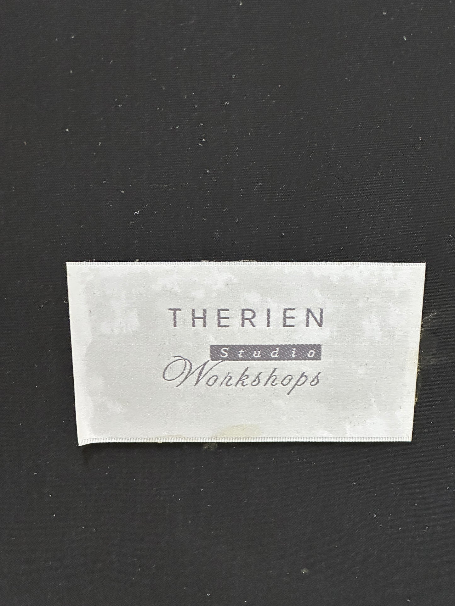 Therien Studio Workshops Leather Stool / Low Chair, Cognac & Gilt Frame