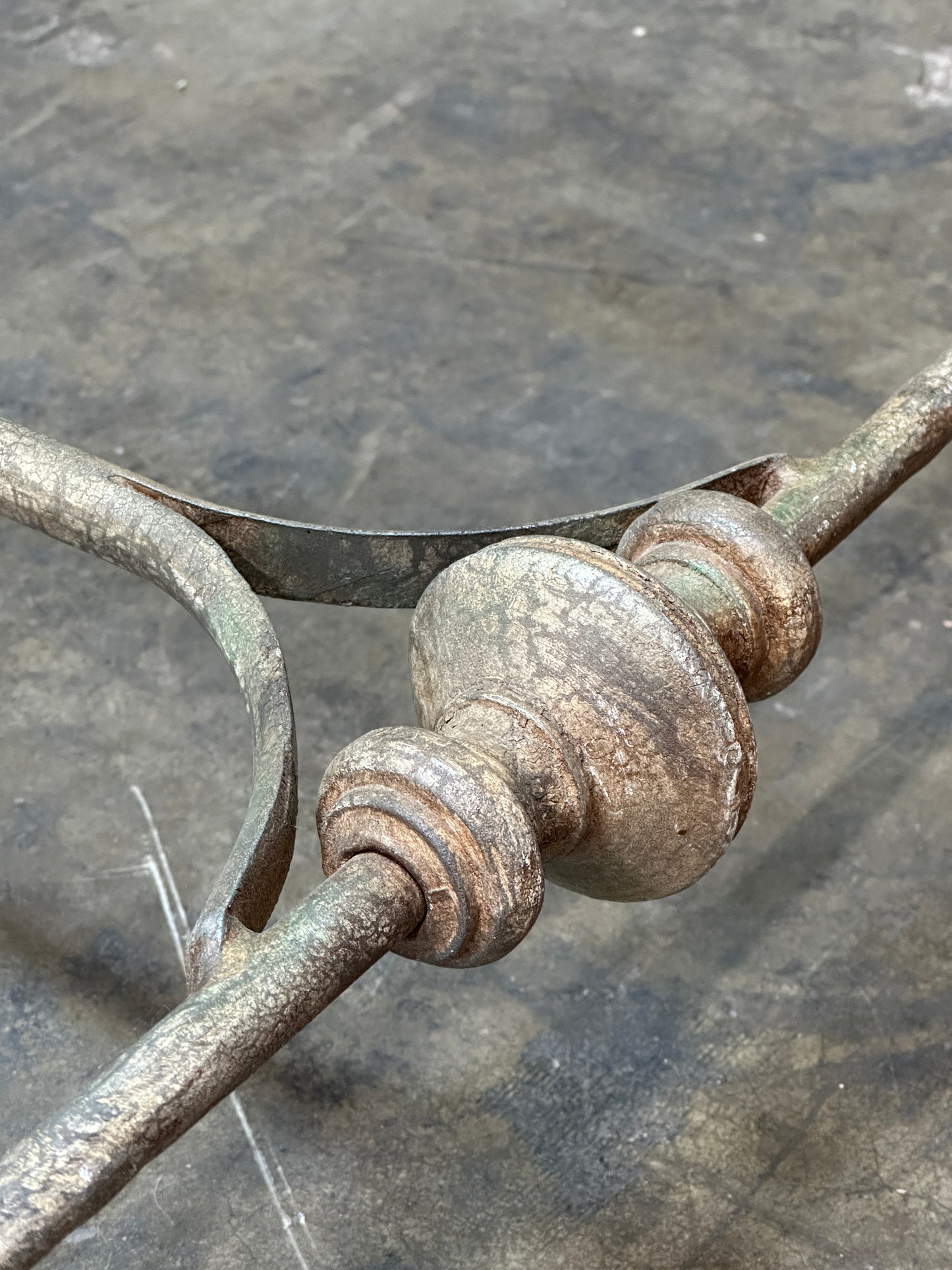 Vintage Italian Wrought Iron Coffee Table, Twisted Rope Base, Glass Top, 60in
